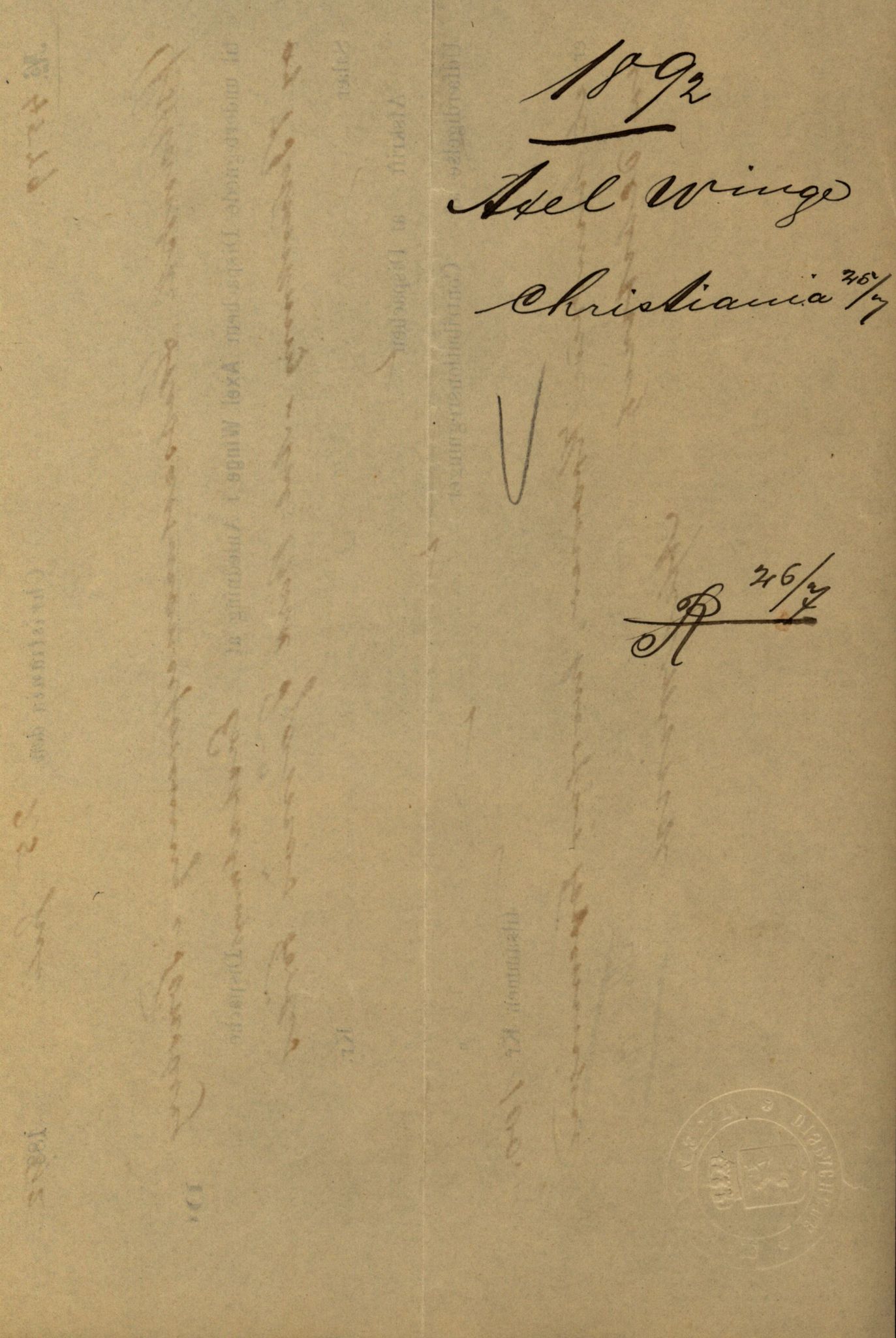 Pa 63 - Østlandske skibsassuranceforening, VEMU/A-1079/G/Ga/L0028/0005: Havaridokumenter / Tjømø, Magnolia, Caroline, Olaf, Stjernen, 1892, s. 7