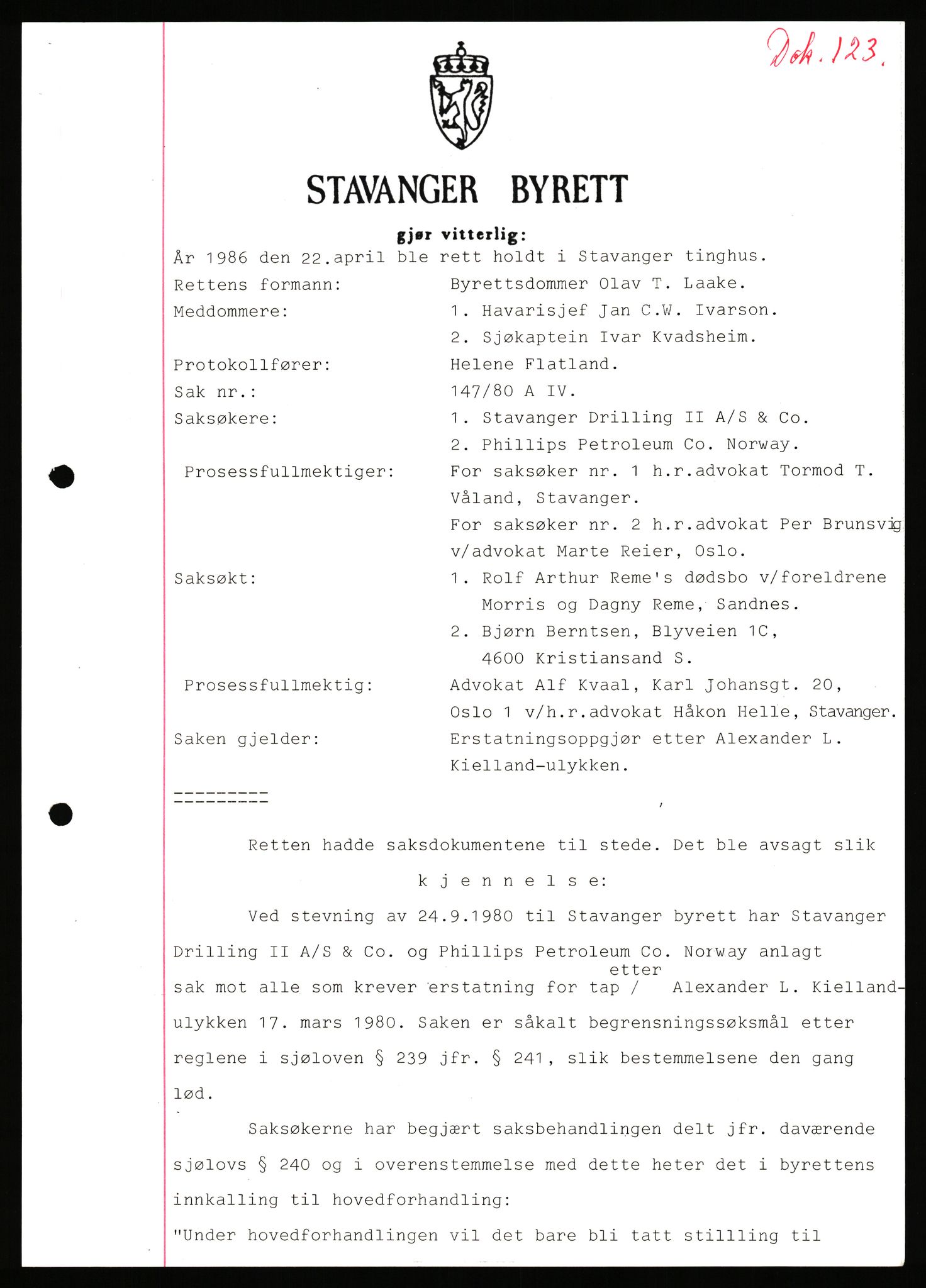 Stavanger byrett, SAST/A-100455/003/F/Fh/Fhb/L0039c: A IV sak nr 147, 1980, s. 728