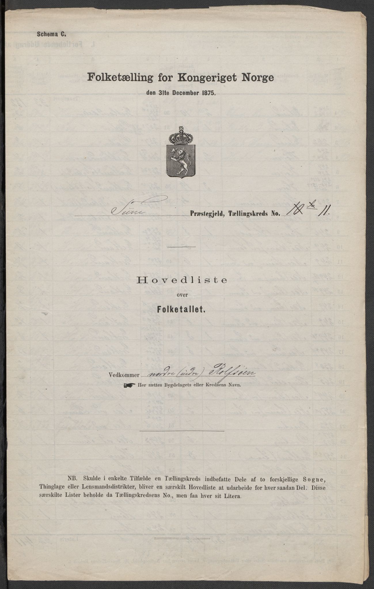 RA, Folketelling 1875 for 0130P Tune prestegjeld, 1875, s. 40