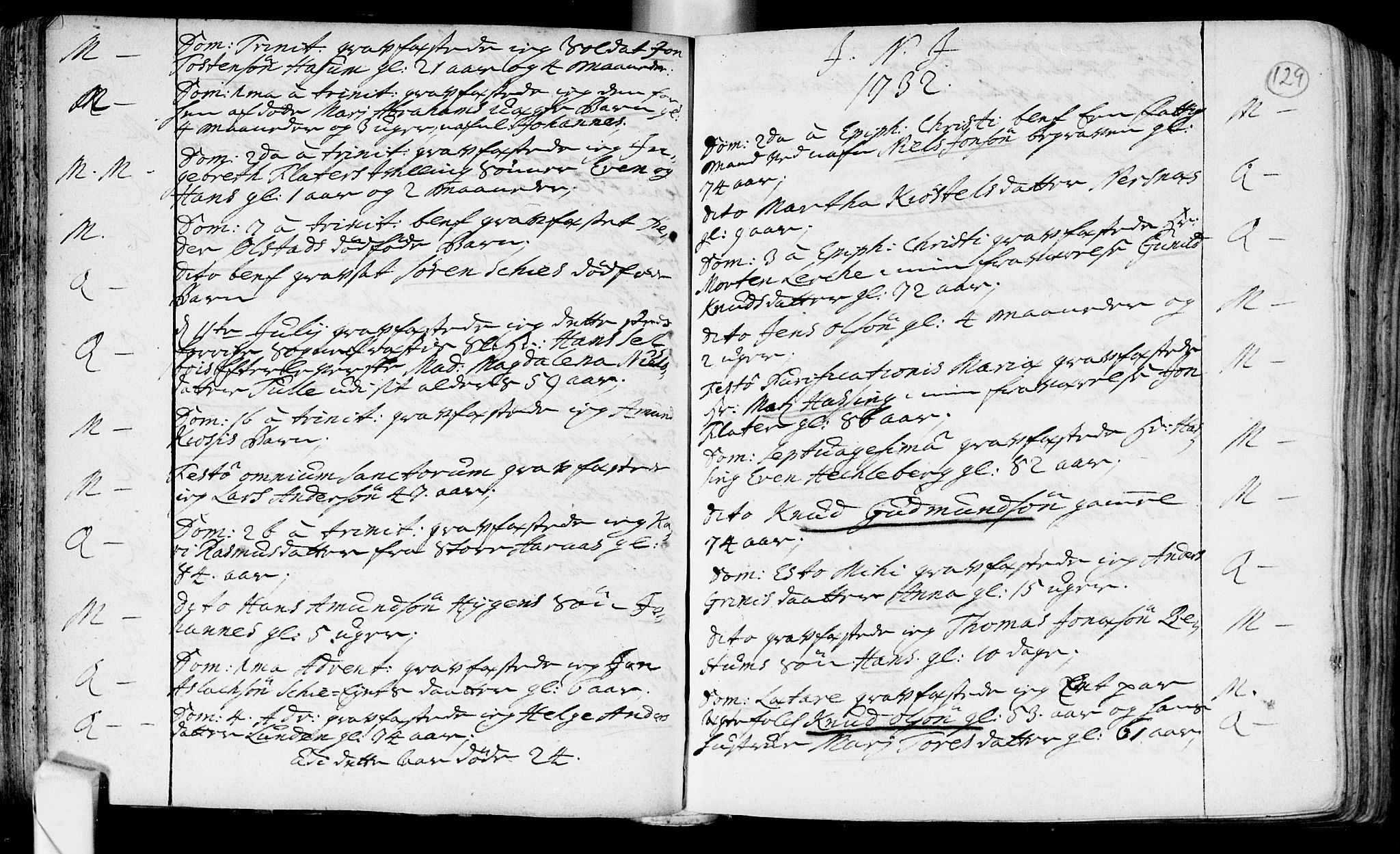 Røyken kirkebøker, AV/SAKO-A-241/F/Fa/L0002: Ministerialbok nr. 2, 1731-1782, s. 129
