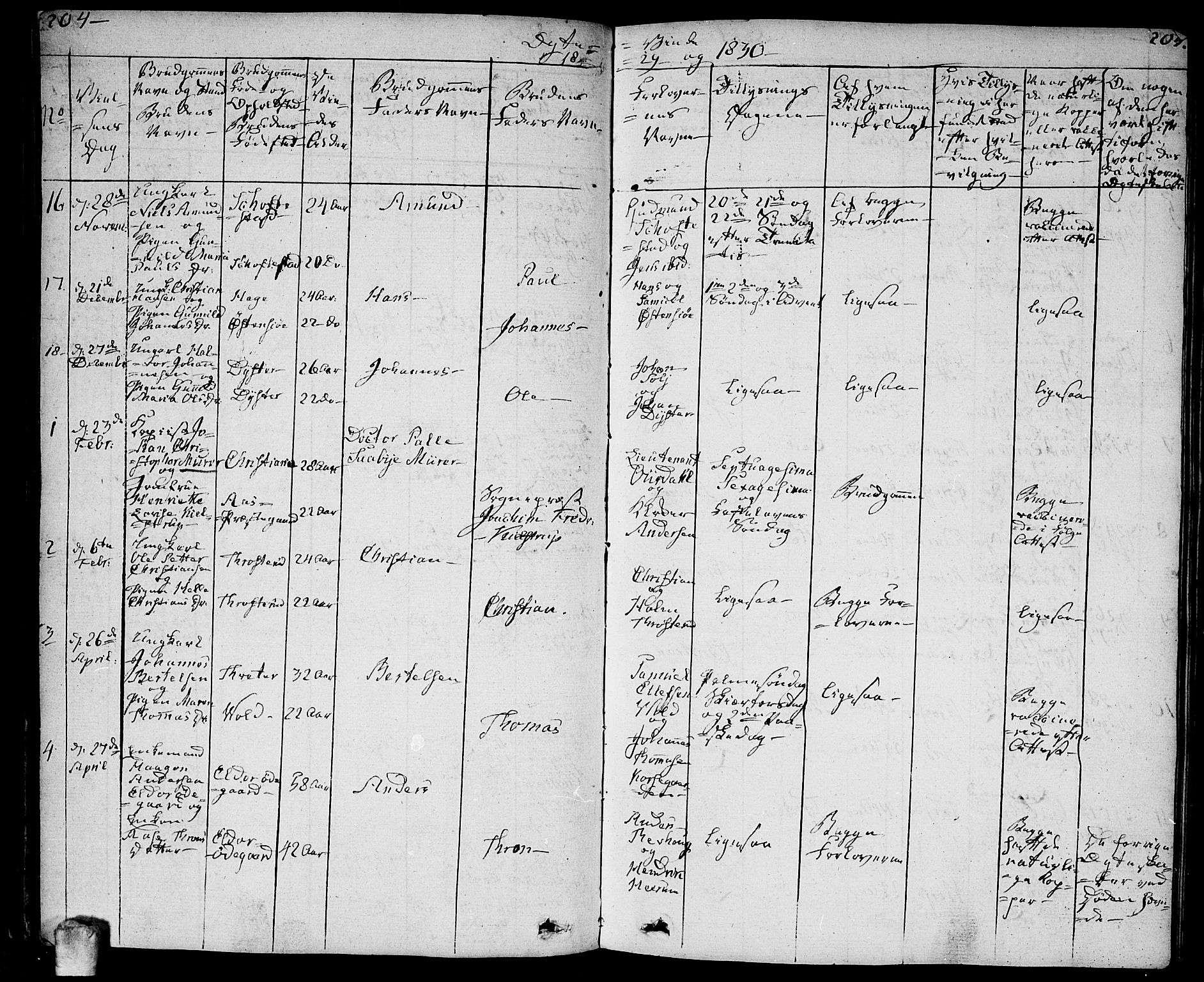 Ås prestekontor Kirkebøker, AV/SAO-A-10894/F/Fa/L0005: Ministerialbok nr. I 5, 1827-1840, s. 204-205