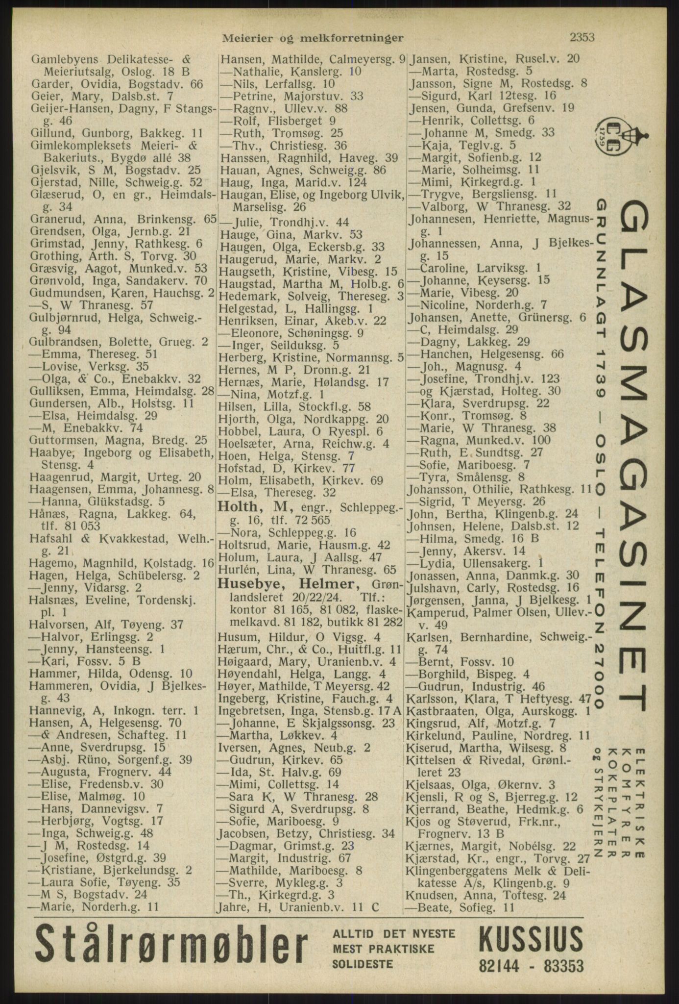Kristiania/Oslo adressebok, PUBL/-, 1934, s. 2353