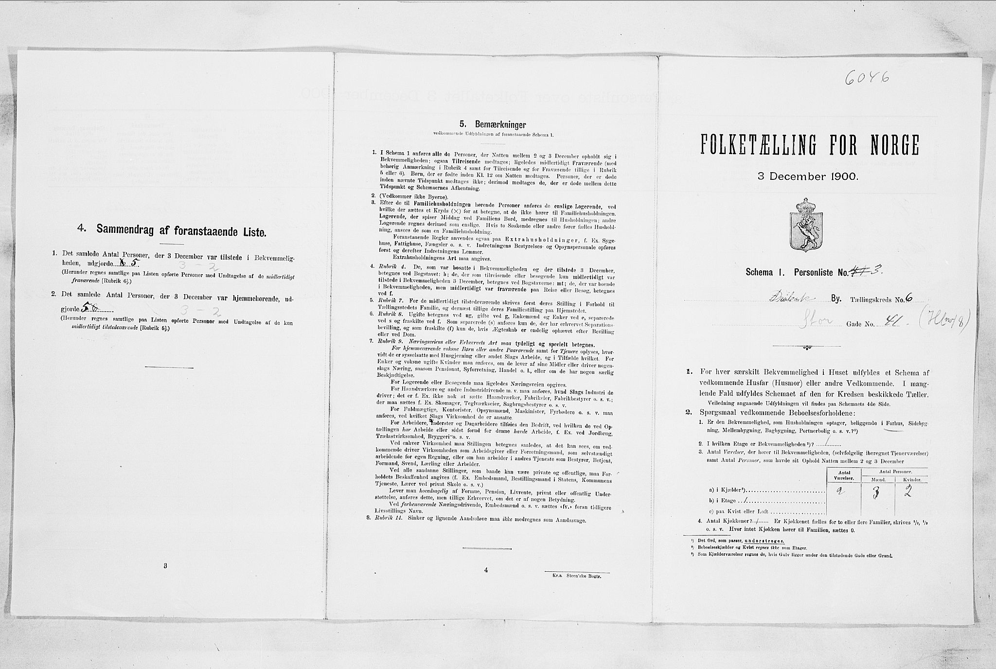 SAO, Folketelling 1900 for 0203 Drøbak kjøpstad, 1900