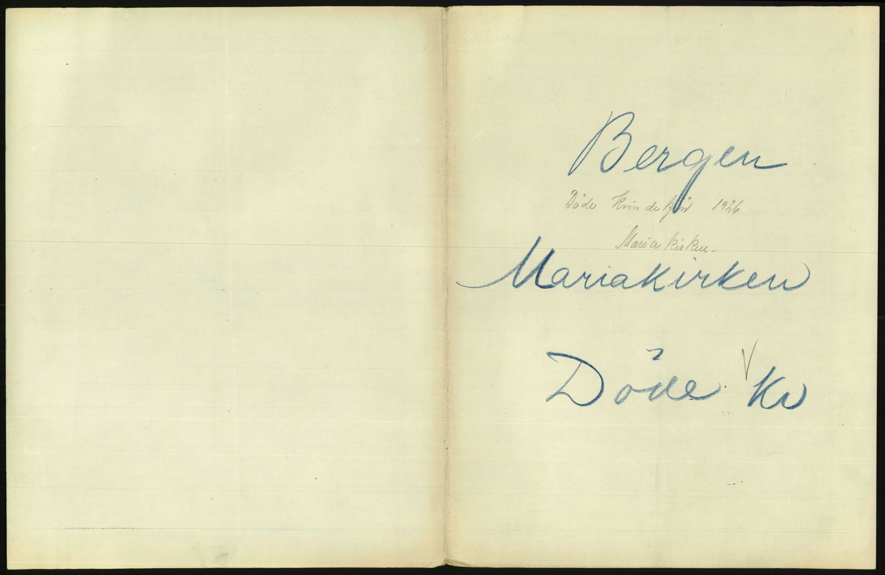 Statistisk sentralbyrå, Sosiodemografiske emner, Befolkning, RA/S-2228/D/Df/Dfc/Dfcf/L0028: Bergen: Gifte, døde, dødfødte., 1926, s. 433