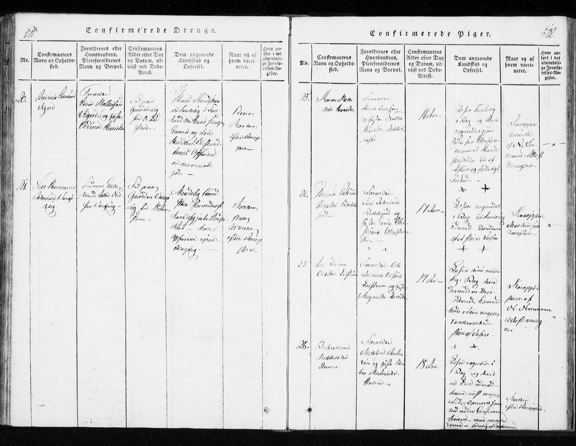 Tranøy sokneprestkontor, SATØ/S-1313/I/Ia/Iaa/L0004kirke: Ministerialbok nr. 4, 1820-1829, s. 511-512