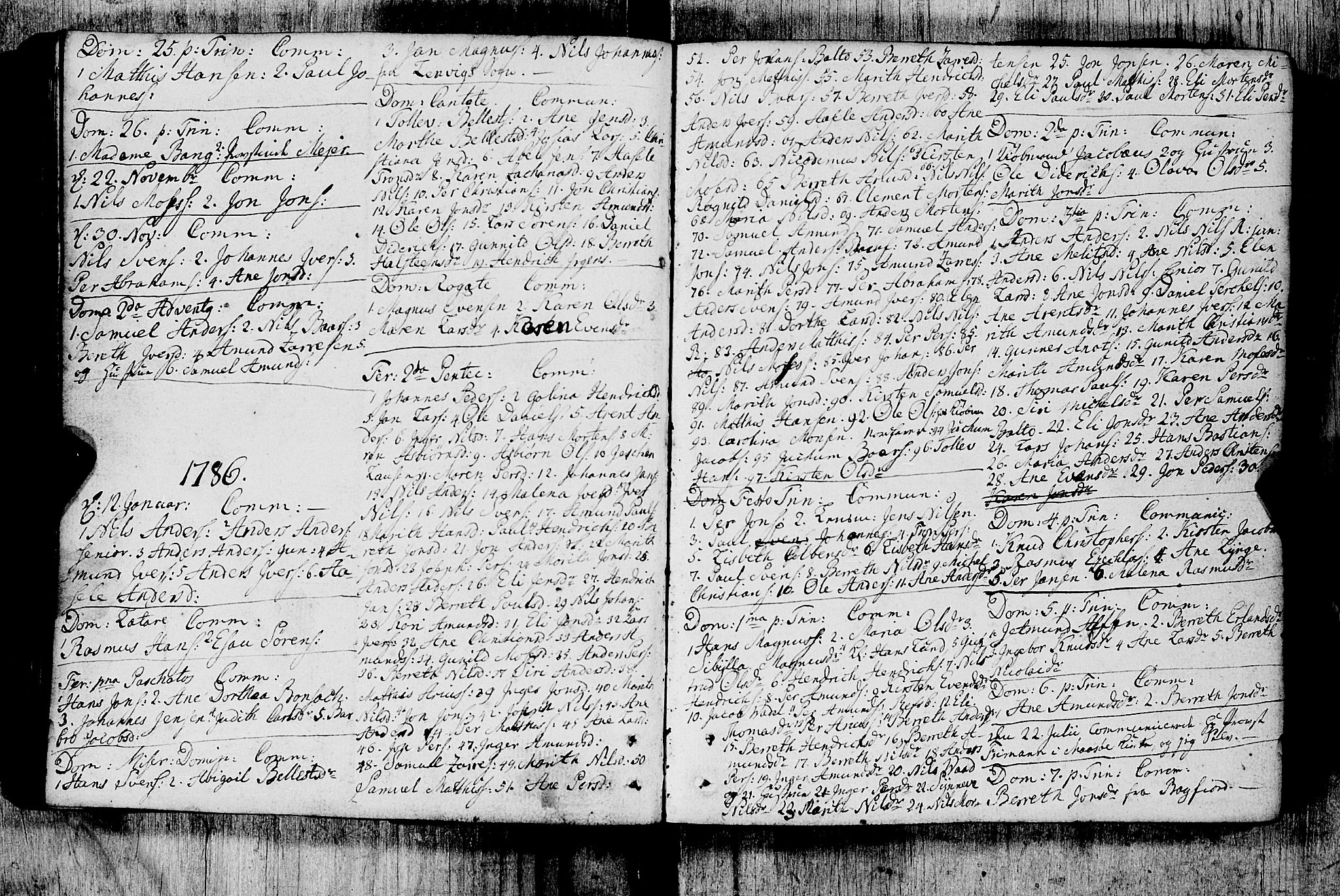 Måsøy sokneprestkontor, AV/SATØ-S-1348/B/L0026: Kommunikantprotokoll nr. 26 (1), 1749-1804