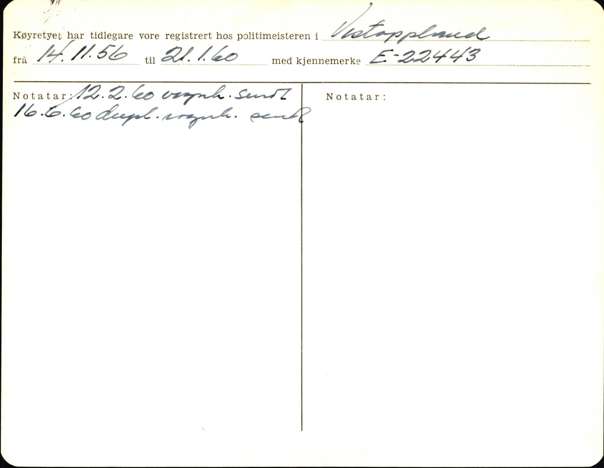 Statens vegvesen, Sogn og Fjordane vegkontor, AV/SAB-A-5301/4/F/L0006: Registerkort utmeldte Fjordane S8300-9500, 1930-1961, s. 15