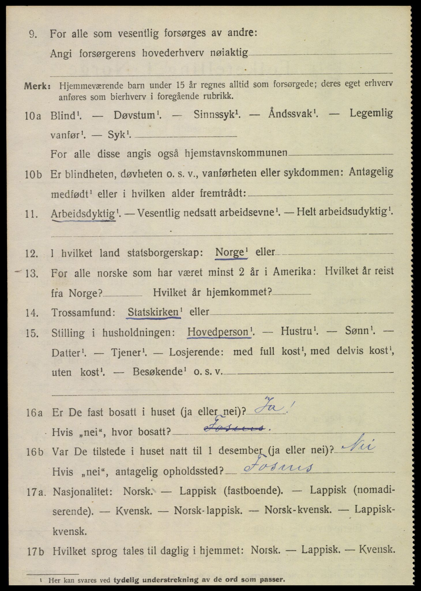 SAT, Folketelling 1920 for 1752 Kolvereid herred, 1920, s. 5096