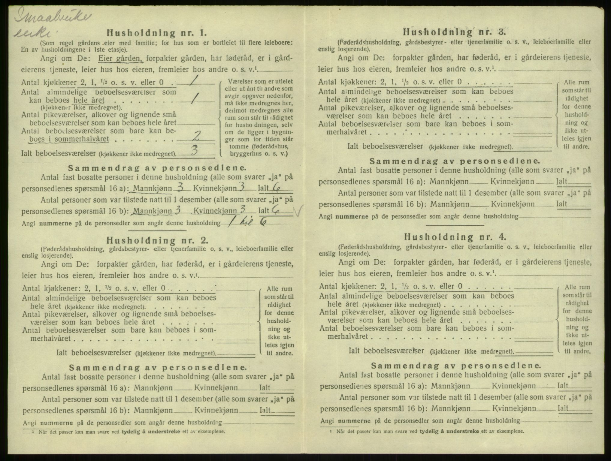 SAB, Folketelling 1920 for 1266 Masfjorden herred, 1920, s. 285