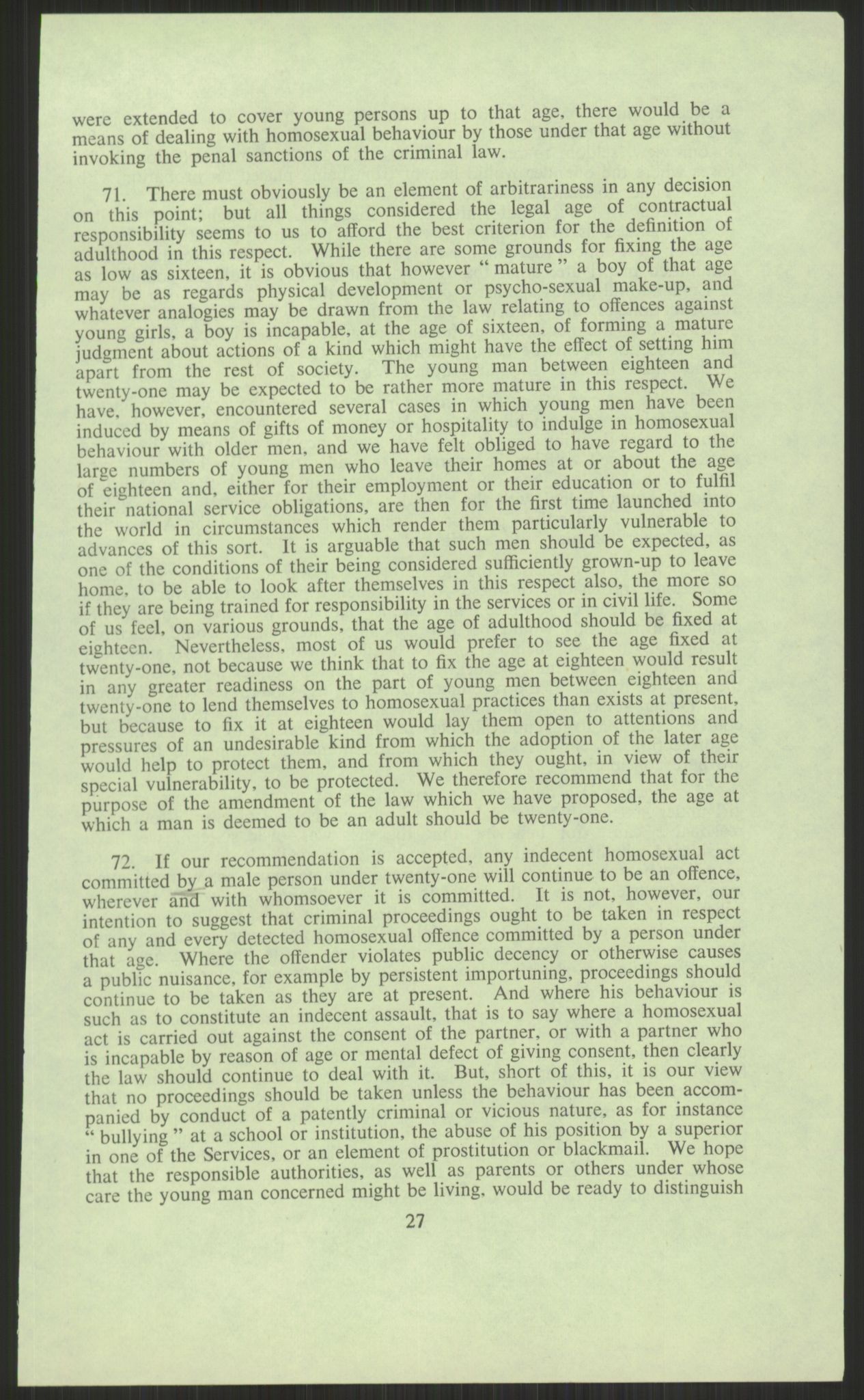 Justisdepartementet, Lovavdelingen, AV/RA-S-3212/D/De/L0029/0001: Straffeloven / Straffelovens revisjon: 5 - Ot. prp. nr.  41 - 1945: Homoseksualiet. 3 mapper, 1956-1970, s. 611