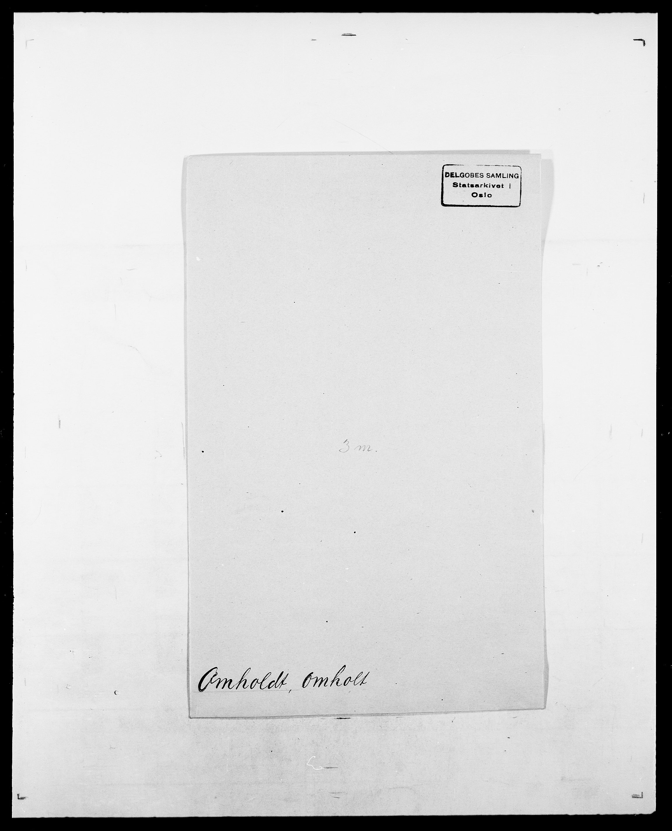Delgobe, Charles Antoine - samling, AV/SAO-PAO-0038/D/Da/L0029: Obel - Oxholm, s. 274