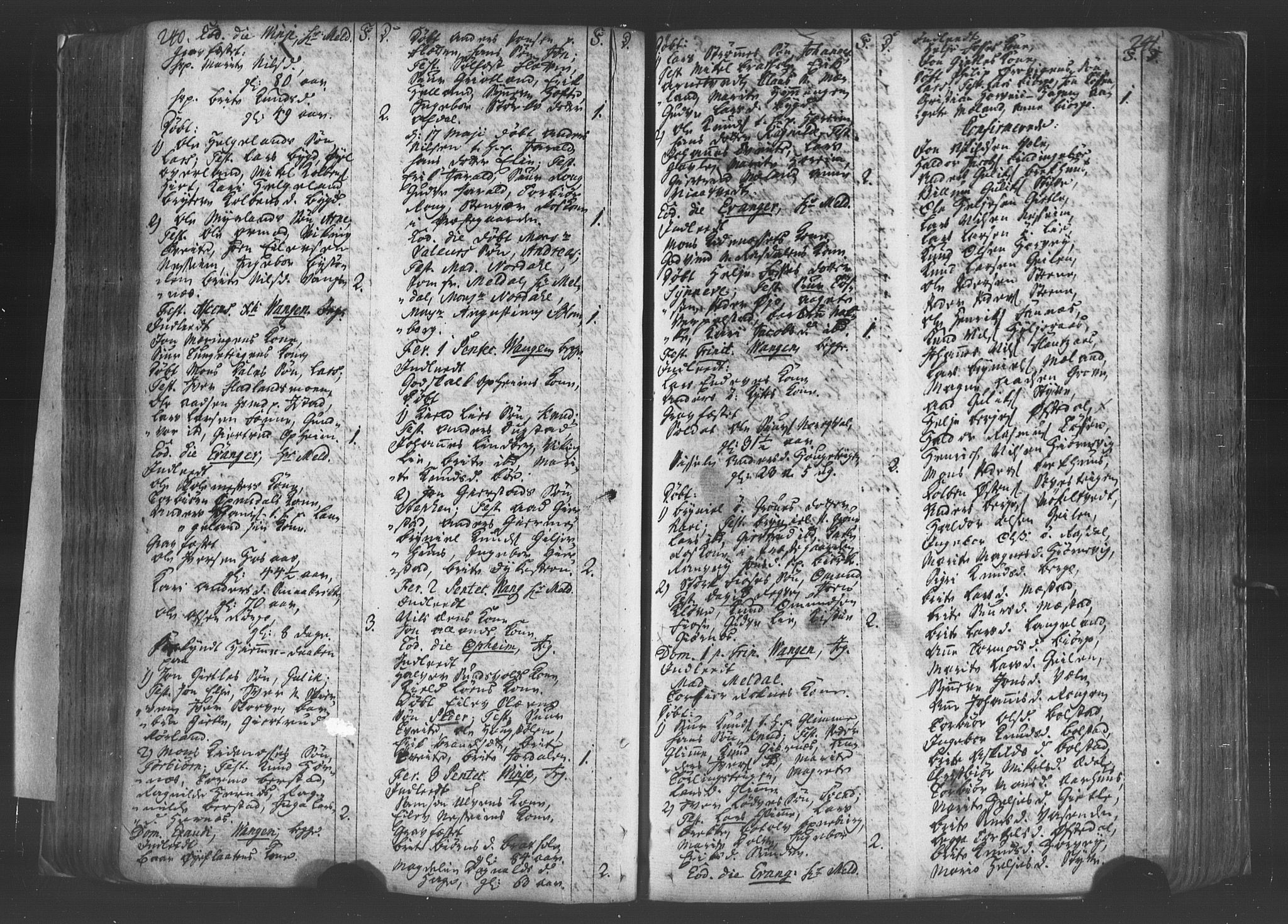 Voss sokneprestembete, SAB/A-79001/H/Haa: Ministerialbok nr. A 8, 1752-1780, s. 240-241
