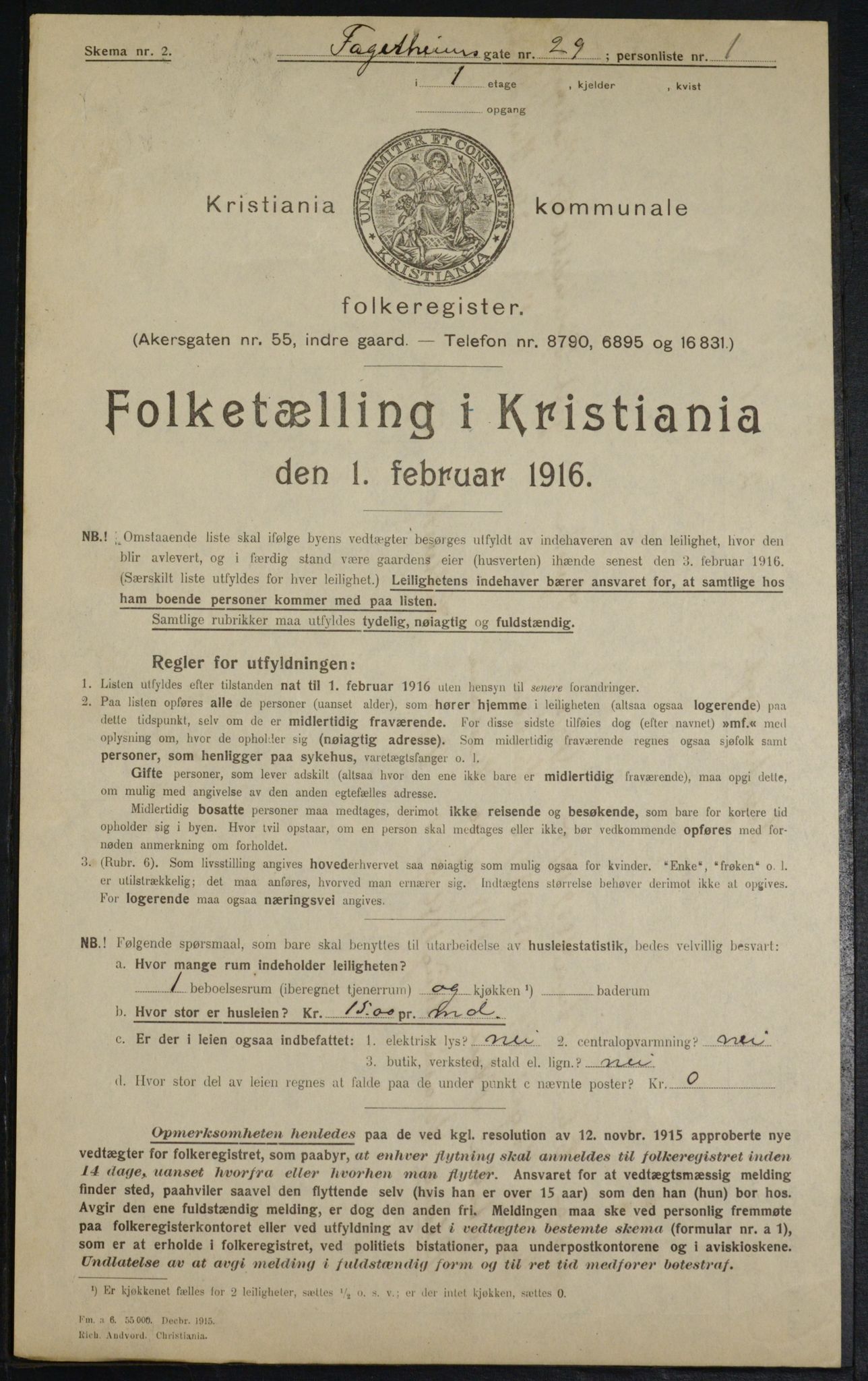 OBA, Kommunal folketelling 1.2.1916 for Kristiania, 1916, s. 23539