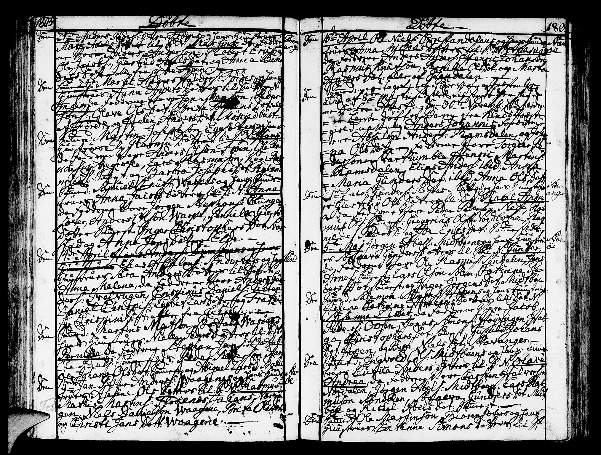 Kinn sokneprestembete, AV/SAB-A-80801/H/Haa/Haaa/L0003: Ministerialbok nr. A 3, 1785-1821, s. 180