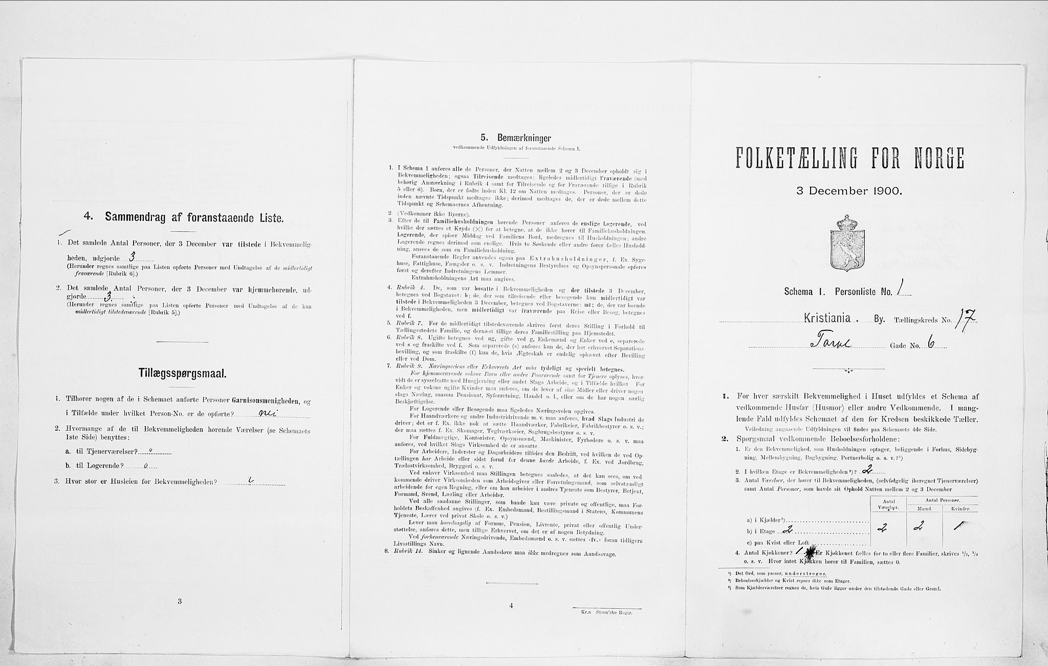 SAO, Folketelling 1900 for 0301 Kristiania kjøpstad, 1900, s. 102956