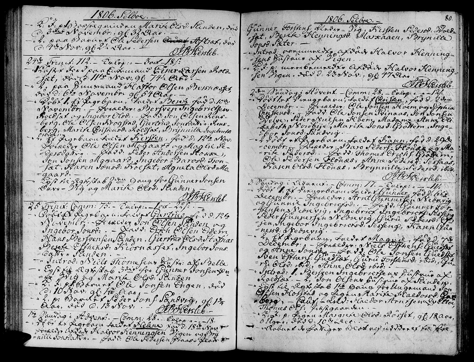 Ministerialprotokoller, klokkerbøker og fødselsregistre - Sør-Trøndelag, SAT/A-1456/695/L1140: Ministerialbok nr. 695A03, 1801-1815, s. 80