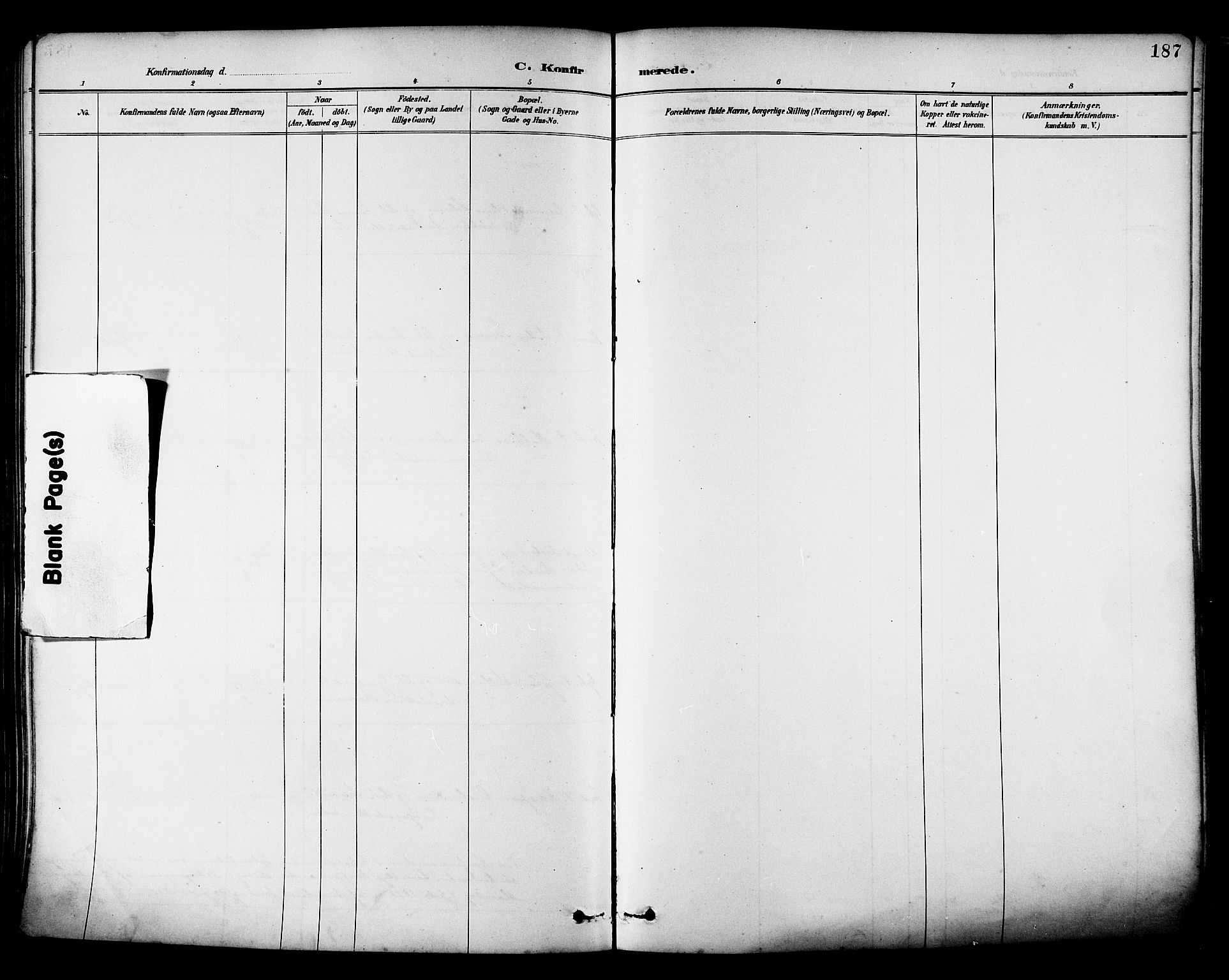 Ministerialprotokoller, klokkerbøker og fødselsregistre - Nordland, SAT/A-1459/880/L1133: Ministerialbok nr. 880A07, 1888-1898, s. 187