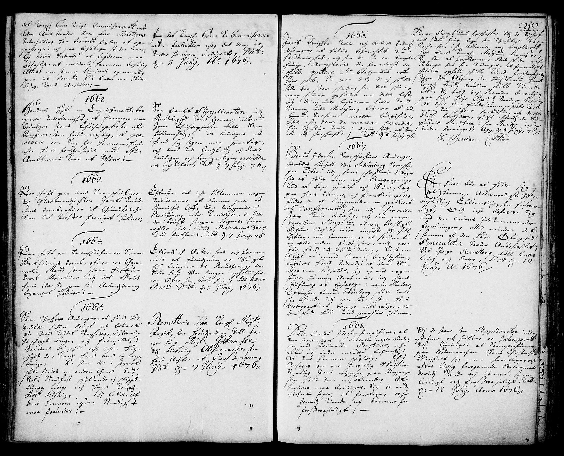 Stattholderembetet 1572-1771, AV/RA-EA-2870/Ad/L0003: Supplikasjons- og resolusjonsprotokoll, 1671-1682, s. 311b-312a