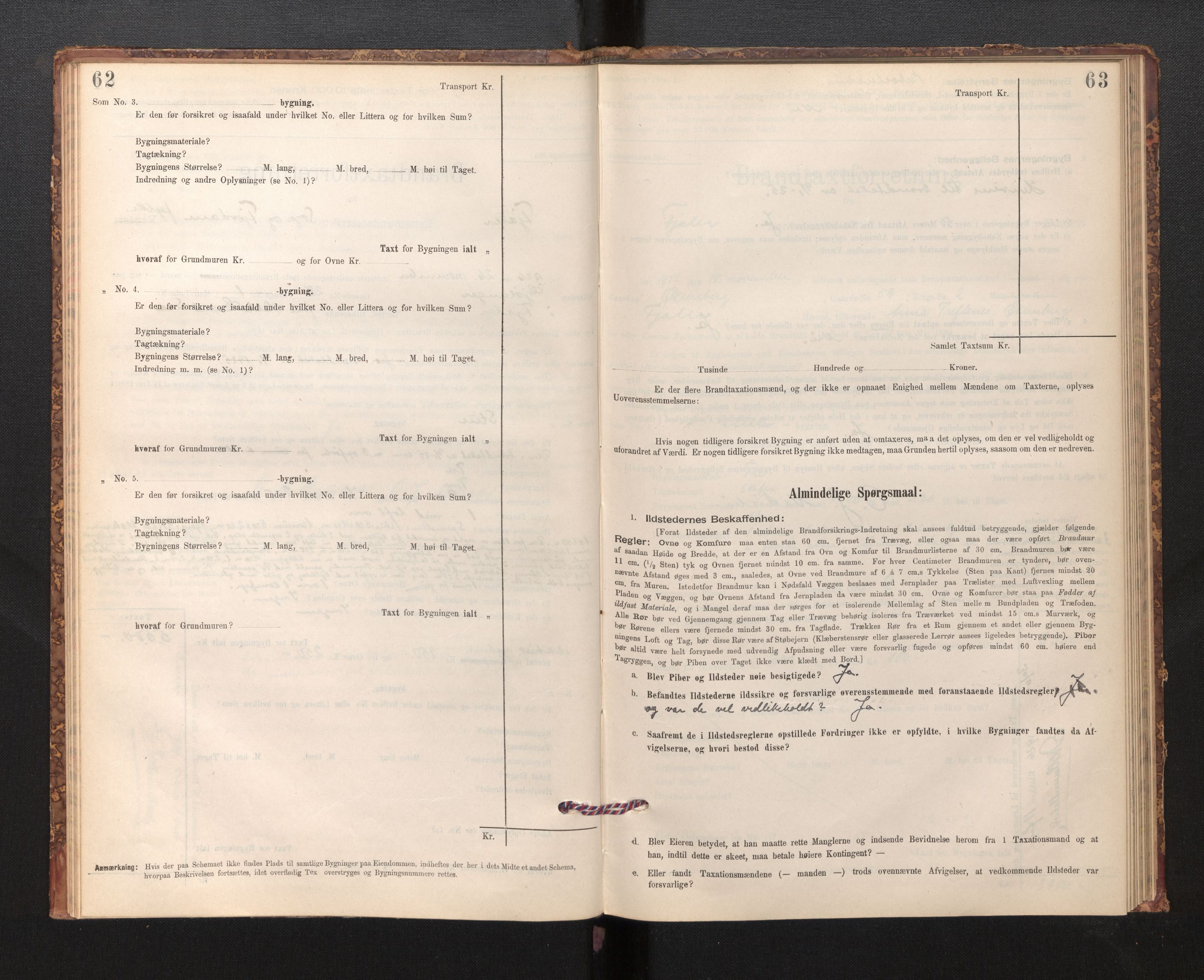 Lensmannen i Fjaler, SAB/A-27201/0012/L0006: Branntakstprotokoll, skjematakst, 1895-1937, s. 62-63