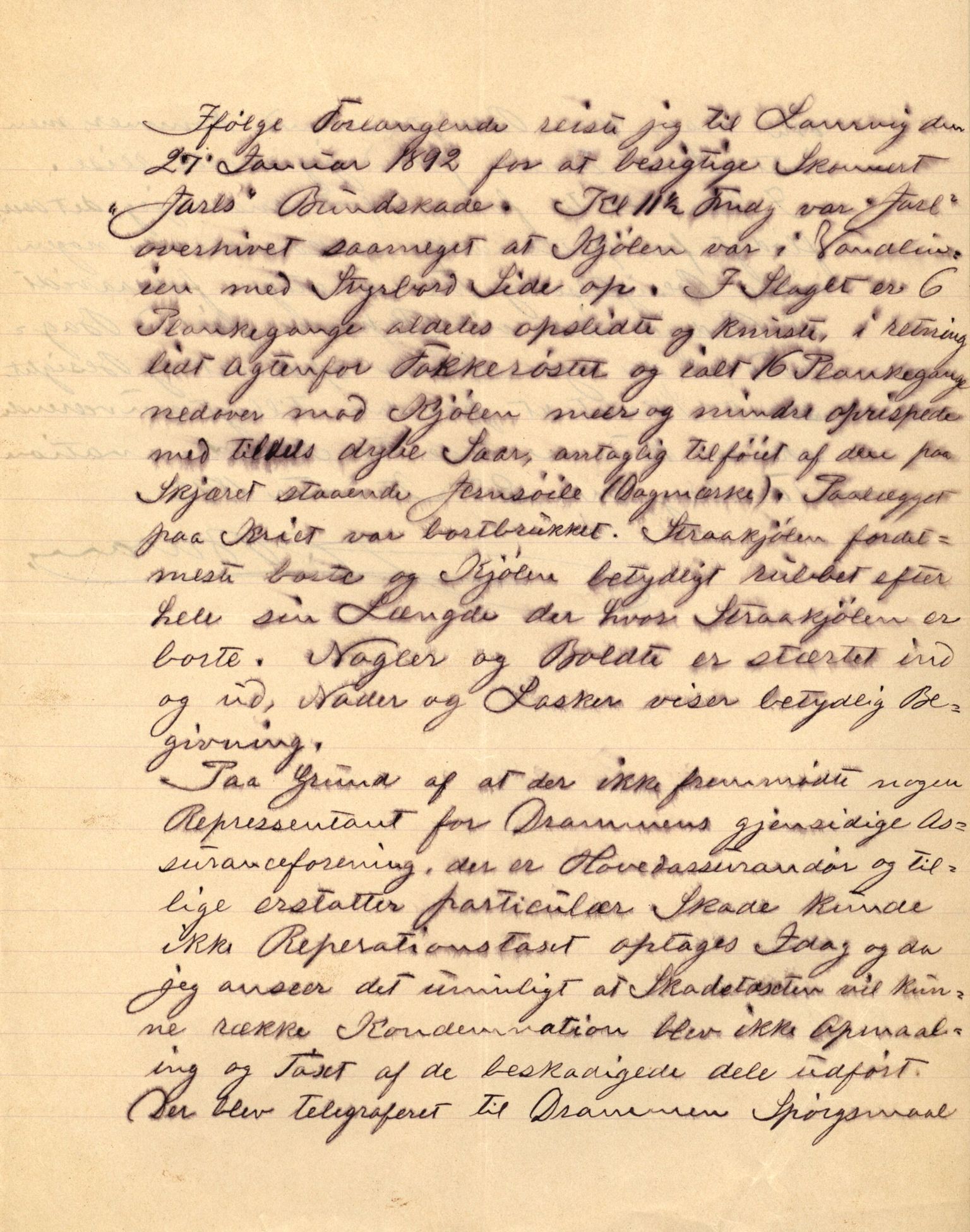 Pa 63 - Østlandske skibsassuranceforening, VEMU/A-1079/G/Ga/L0027/0002: Havaridokumenter / Jarlen, Jarl, St. Petersburg, Sir John Lawrence, Sirius, 1891, s. 50