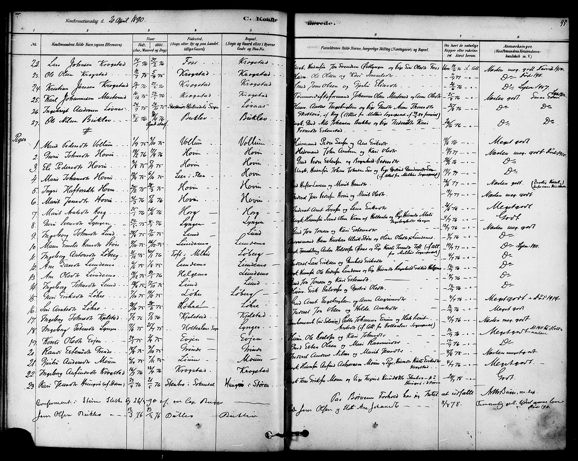 Ministerialprotokoller, klokkerbøker og fødselsregistre - Sør-Trøndelag, AV/SAT-A-1456/692/L1105: Ministerialbok nr. 692A05, 1878-1890, s. 95