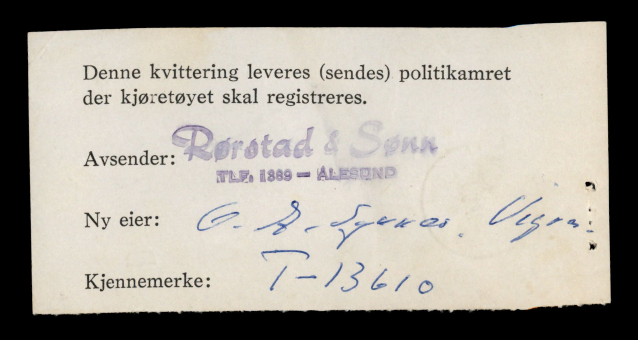 Møre og Romsdal vegkontor - Ålesund trafikkstasjon, SAT/A-4099/F/Fe/L0040: Registreringskort for kjøretøy T 13531 - T 13709, 1927-1998, s. 1433