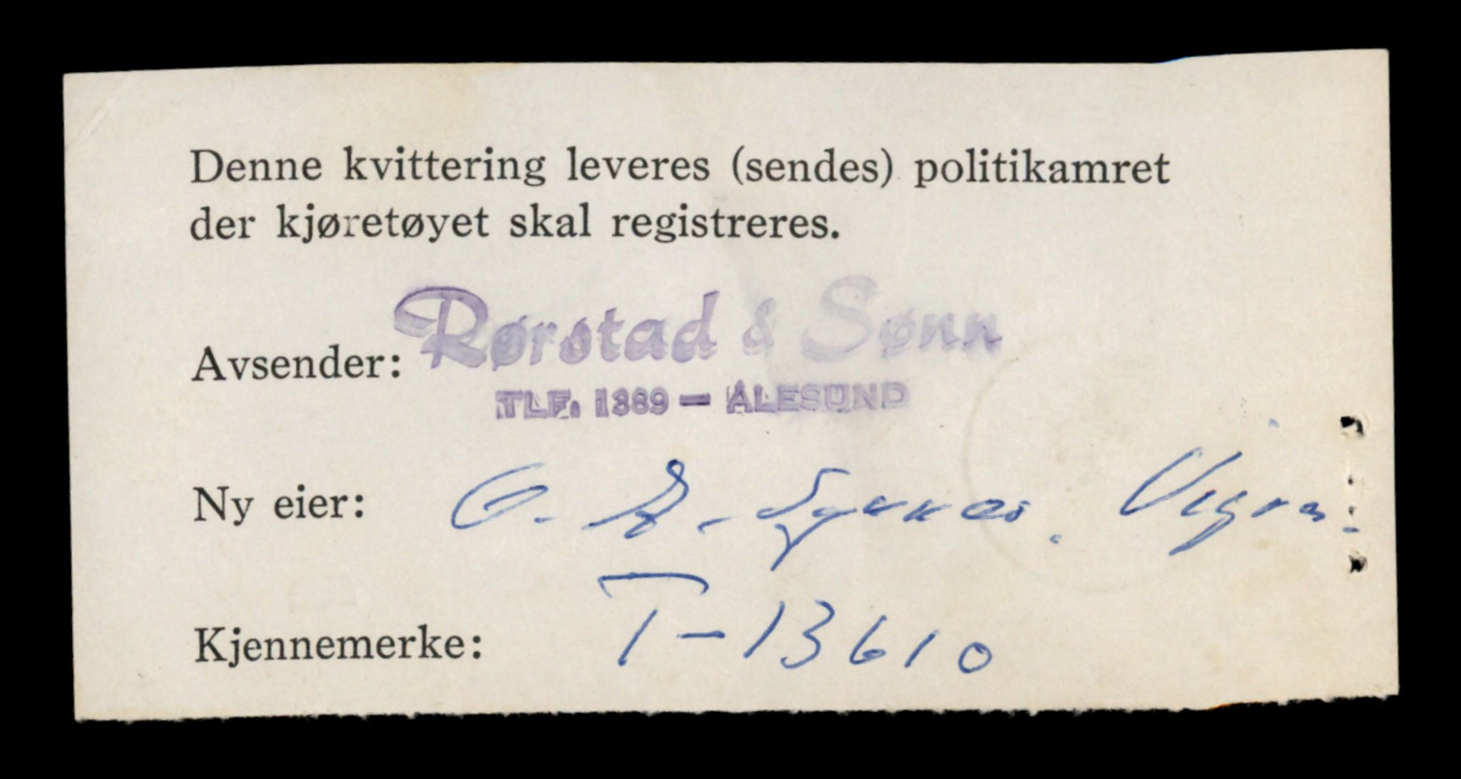 Møre og Romsdal vegkontor - Ålesund trafikkstasjon, AV/SAT-A-4099/F/Fe/L0040: Registreringskort for kjøretøy T 13531 - T 13709, 1927-1998, s. 1433