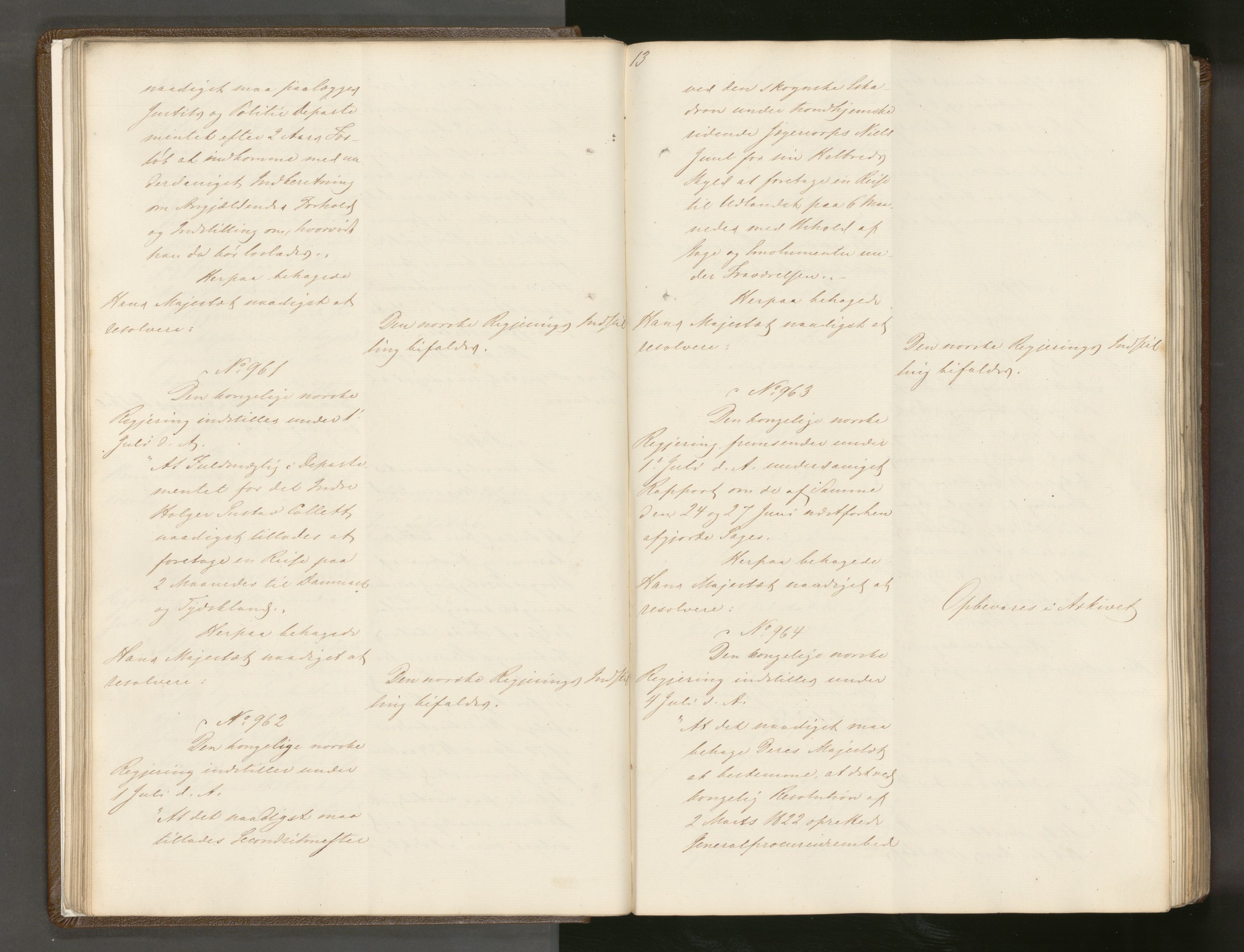 Statsrådssekretariatet, AV/RA-S-1001/A/Ab/L0064: Kgl. res. nr. 895-1724, 2. halvår, 1846