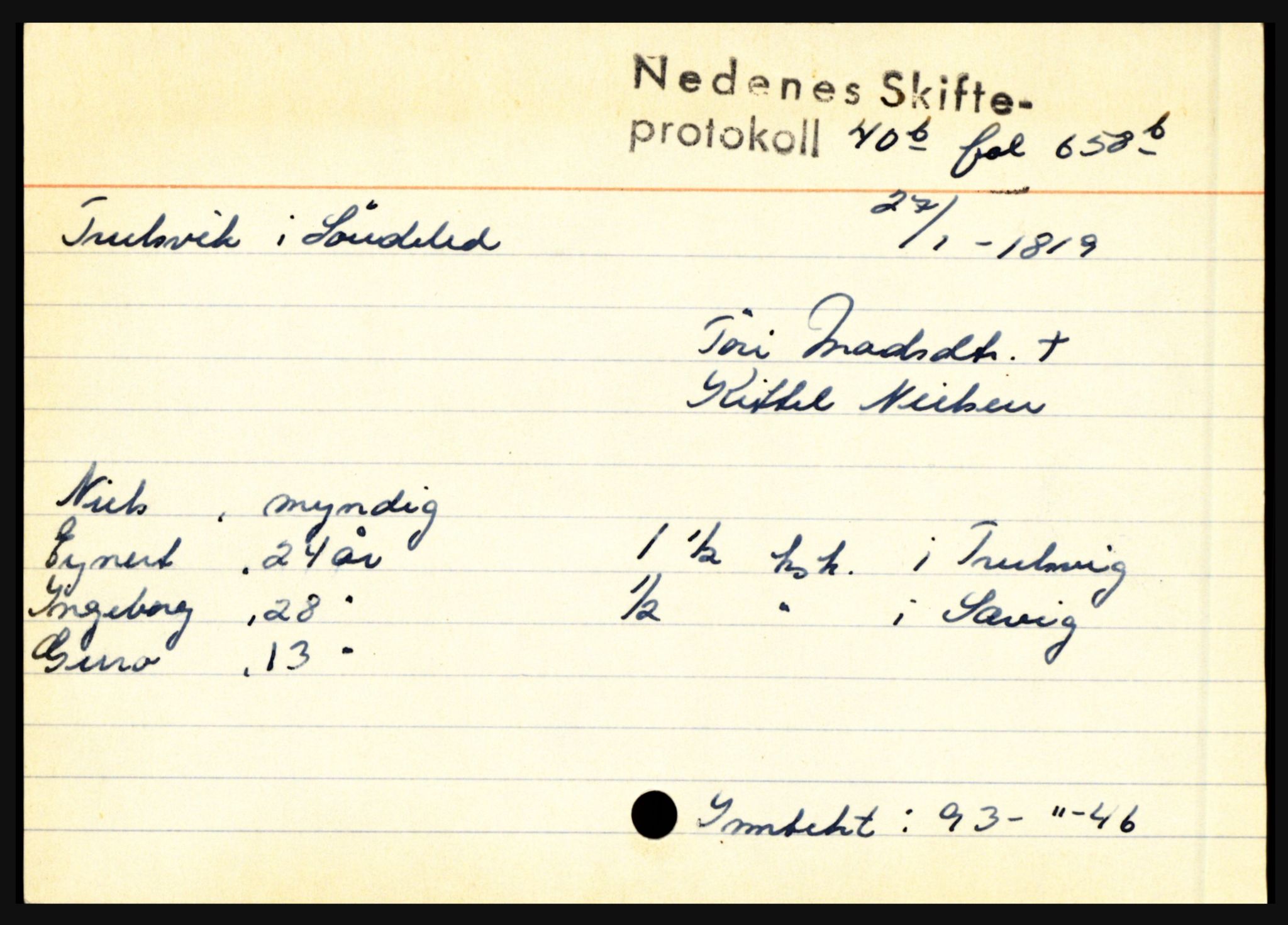 Nedenes sorenskriveri før 1824, AV/SAK-1221-0007/H, s. 30919
