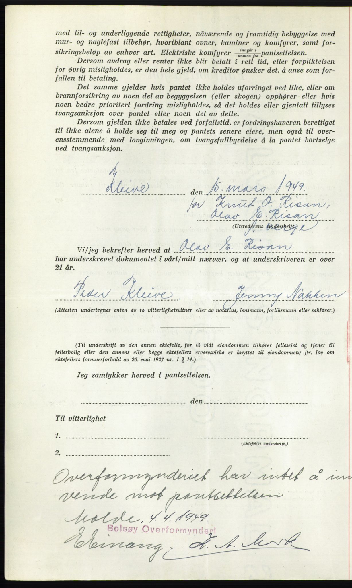 Romsdal sorenskriveri, AV/SAT-A-4149/1/2/2C: Pantebok nr. B4, 1948-1949, Dagboknr: 1048/1949