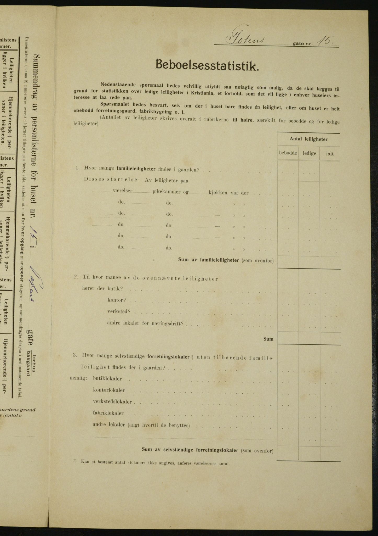 OBA, Kommunal folketelling 1.2.1910 for Kristiania, 1910, s. 109682