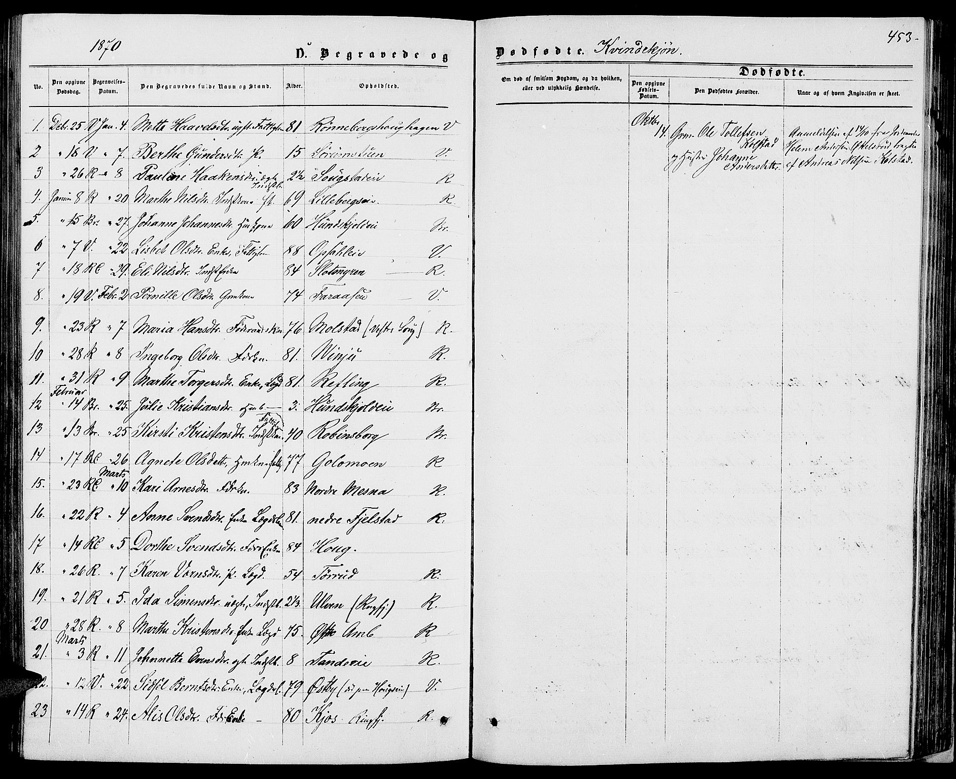 Ringsaker prestekontor, AV/SAH-PREST-014/L/La/L0008: Klokkerbok nr. 8, 1870-1878, s. 453