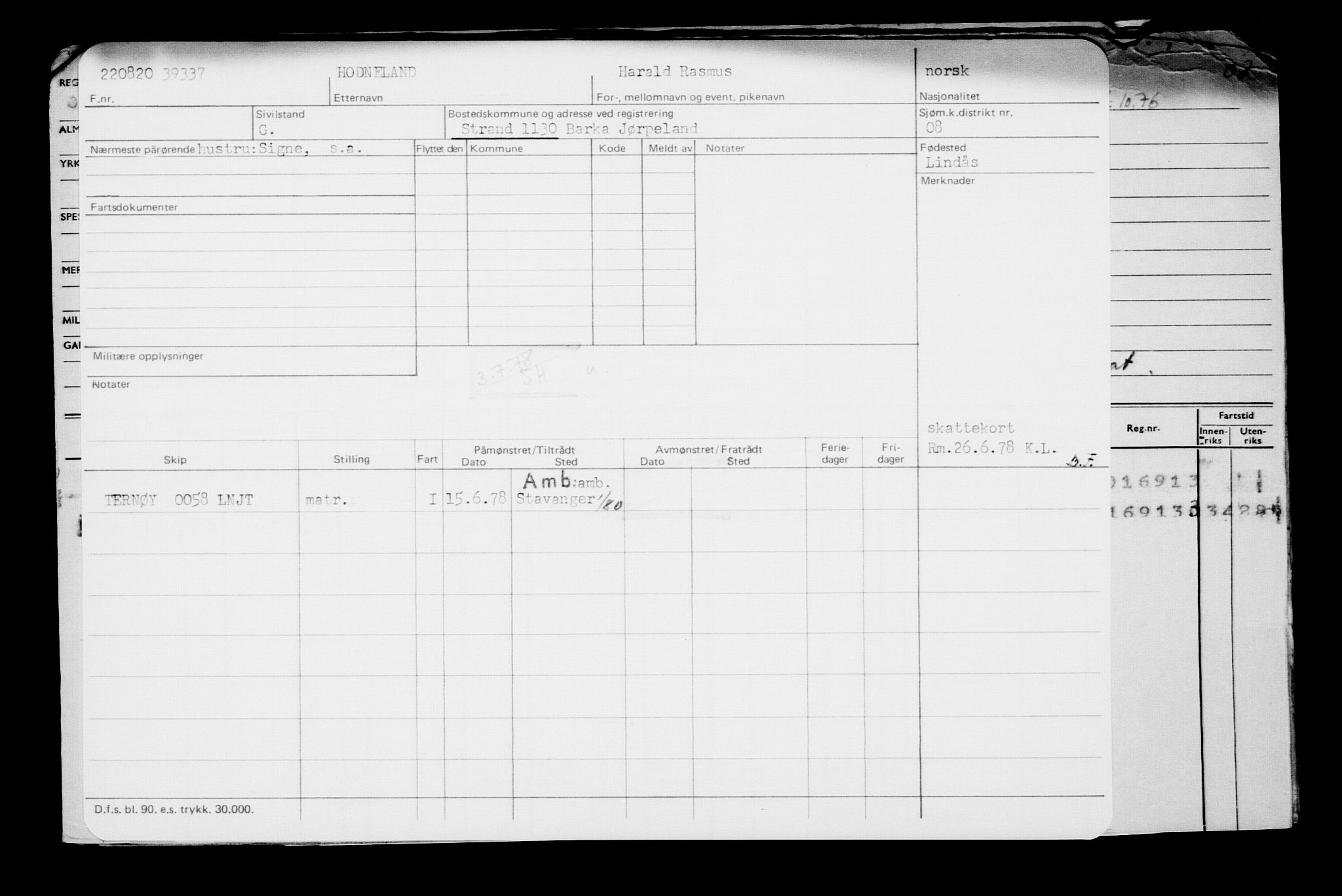 Direktoratet for sjømenn, AV/RA-S-3545/G/Gb/L0184: Hovedkort, 1920, s. 515