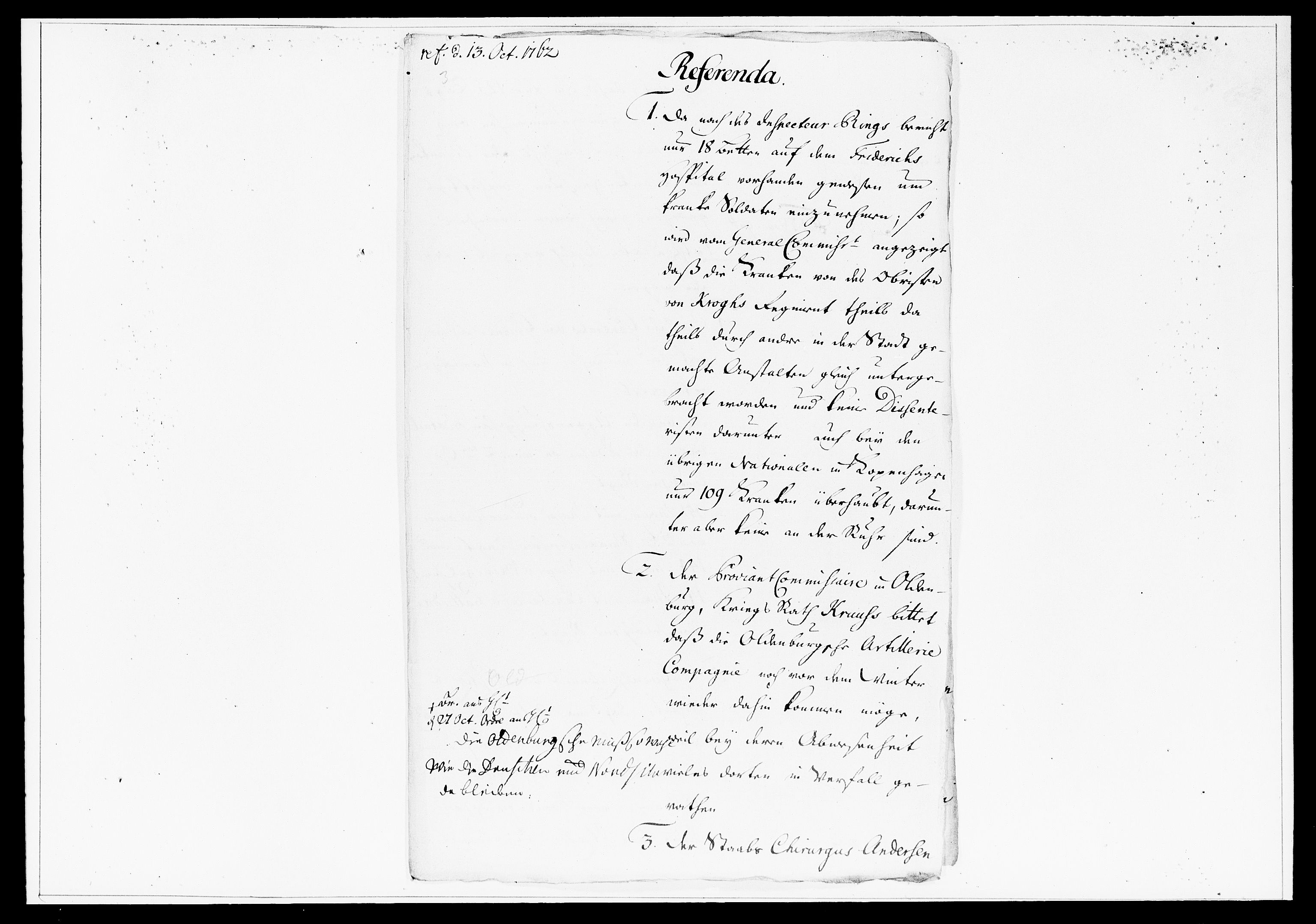 Krigskollegiet, Krigskancelliet, DRA/A-0006/-/1386-1405: Refererede sager, 1762, s. 751