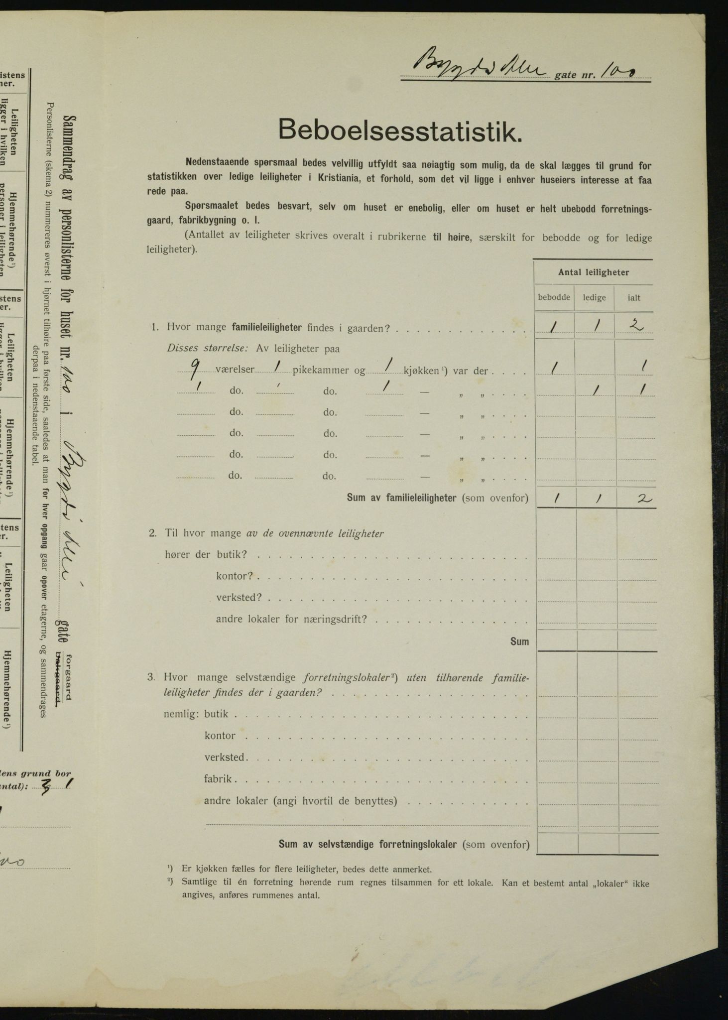 OBA, Kommunal folketelling 1.2.1912 for Kristiania, 1912, s. 10988