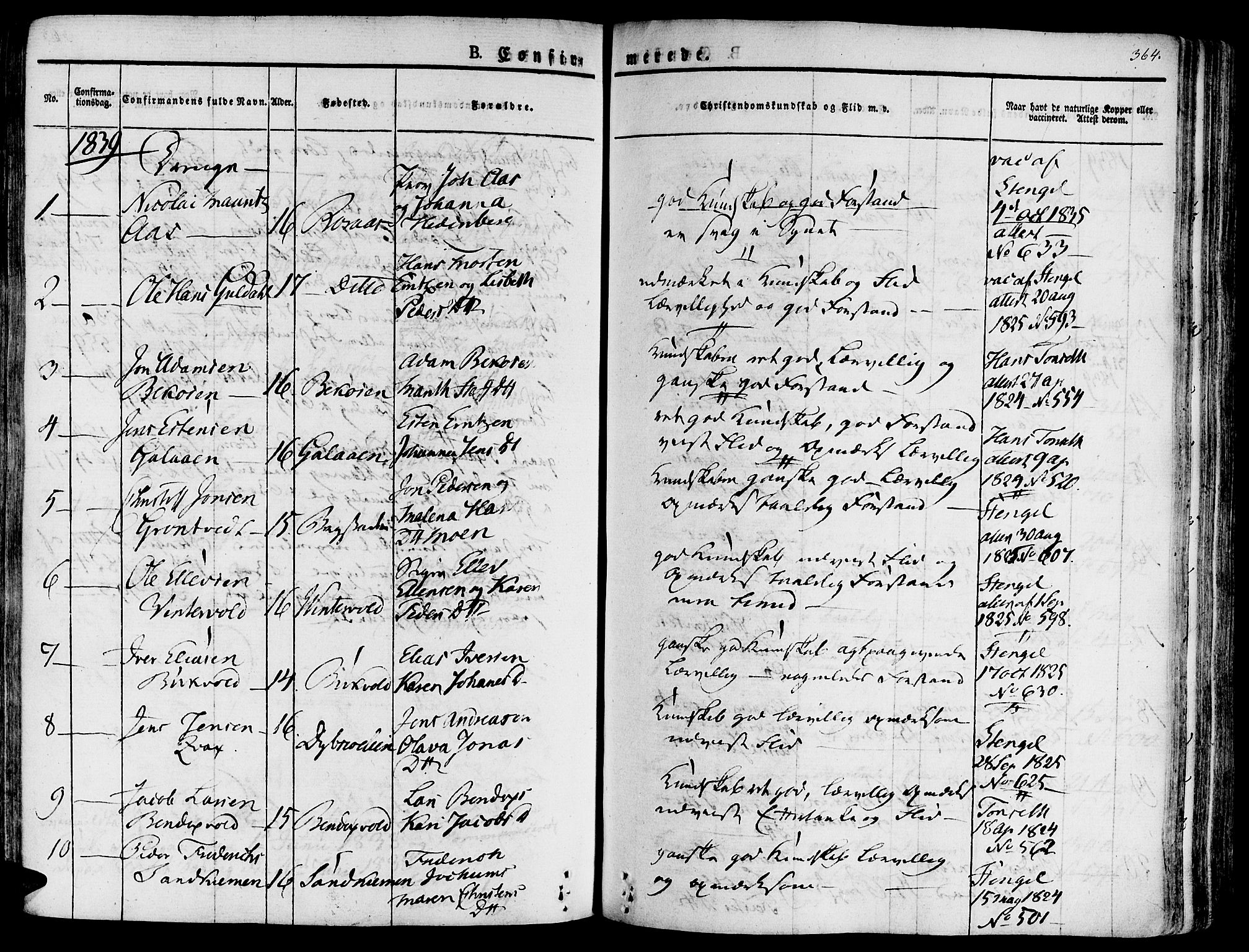 Ministerialprotokoller, klokkerbøker og fødselsregistre - Sør-Trøndelag, AV/SAT-A-1456/681/L0930: Ministerialbok nr. 681A08, 1829-1844, s. 364