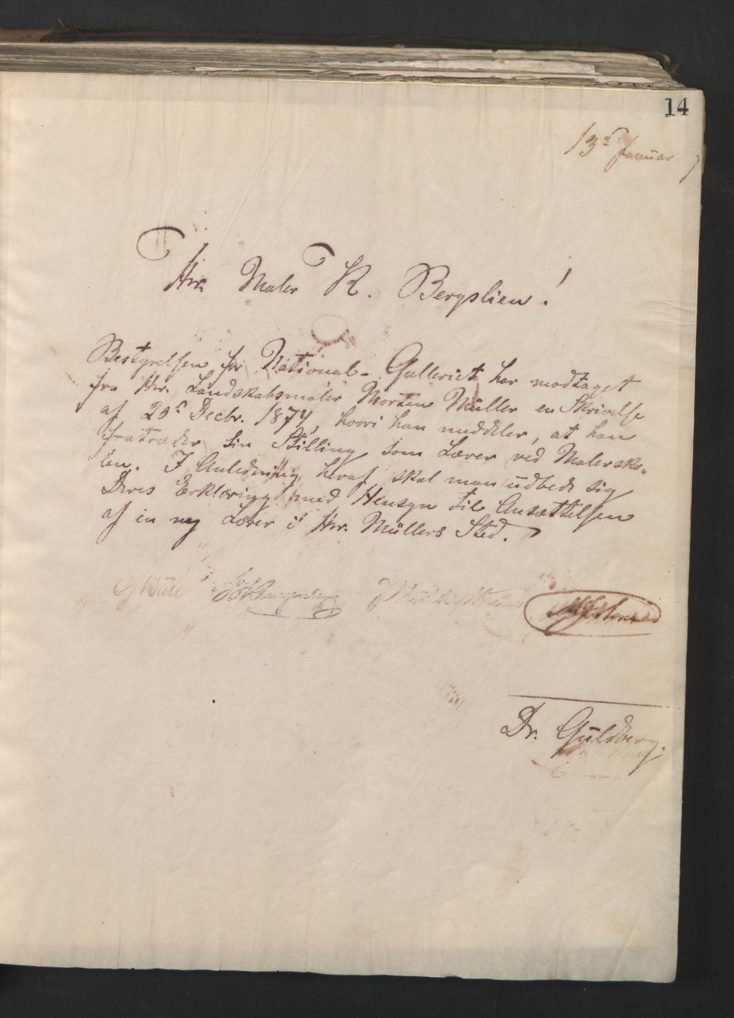 Nasjonalgalleriet, NMFK/NG-1000/B/L0002: Kopibok for maleri, skulptur, Kobberstikk- og håndtegningsamlingen., 1874-1898, s. 63