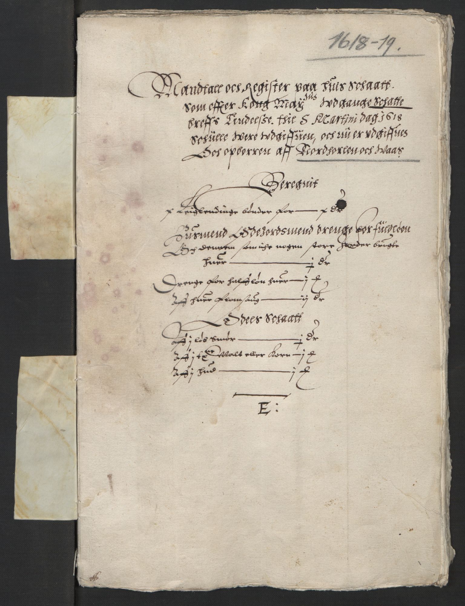 Rentekammeret inntil 1814, Reviderte regnskaper, Lensregnskaper, AV/RA-EA-5023/R/Rb/Rbt/L0028: Bergenhus len, 1615-1620