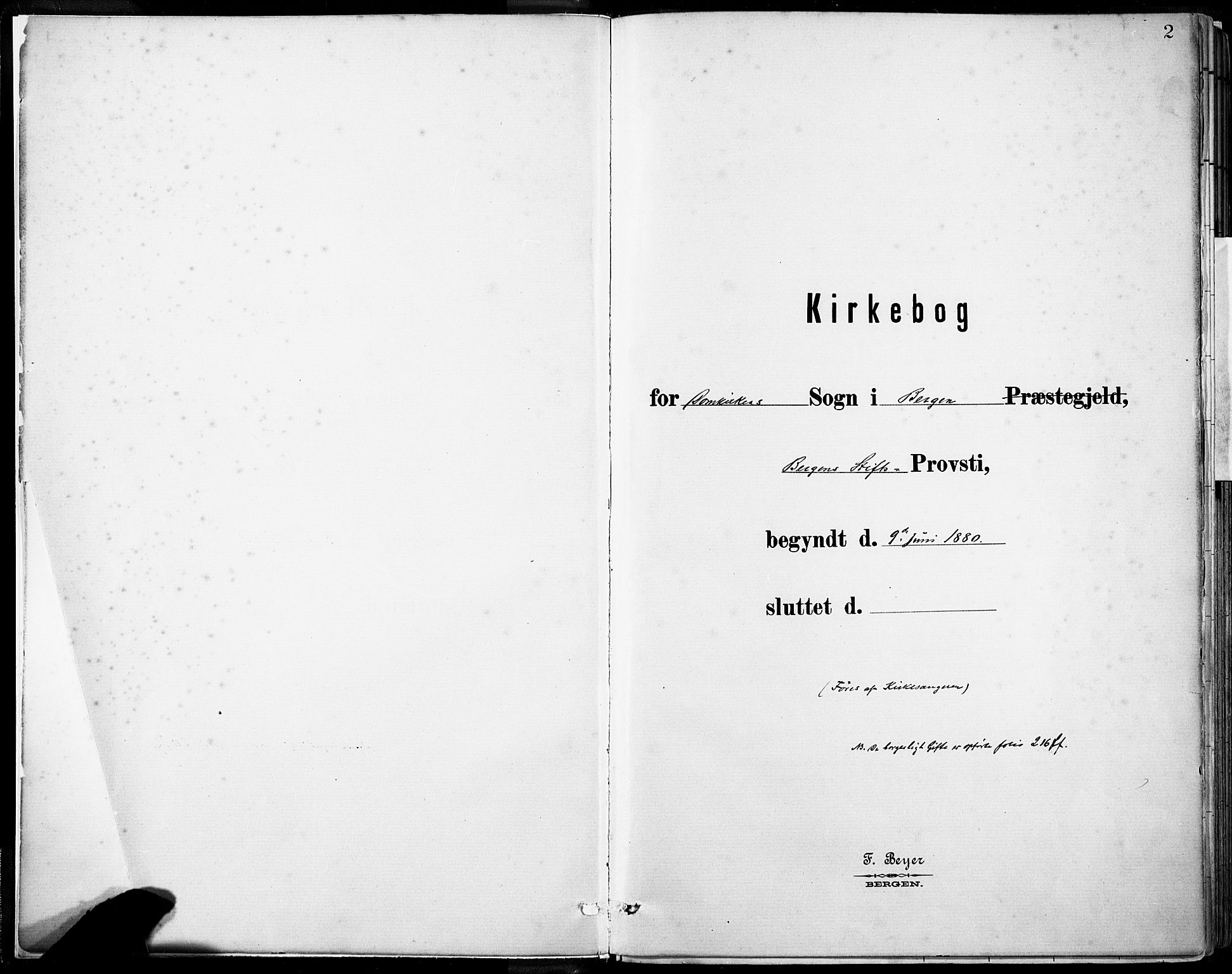 Domkirken sokneprestembete, AV/SAB-A-74801/H/Haa/L0037: Ministerialbok nr. D 4, 1880-1907, s. 2