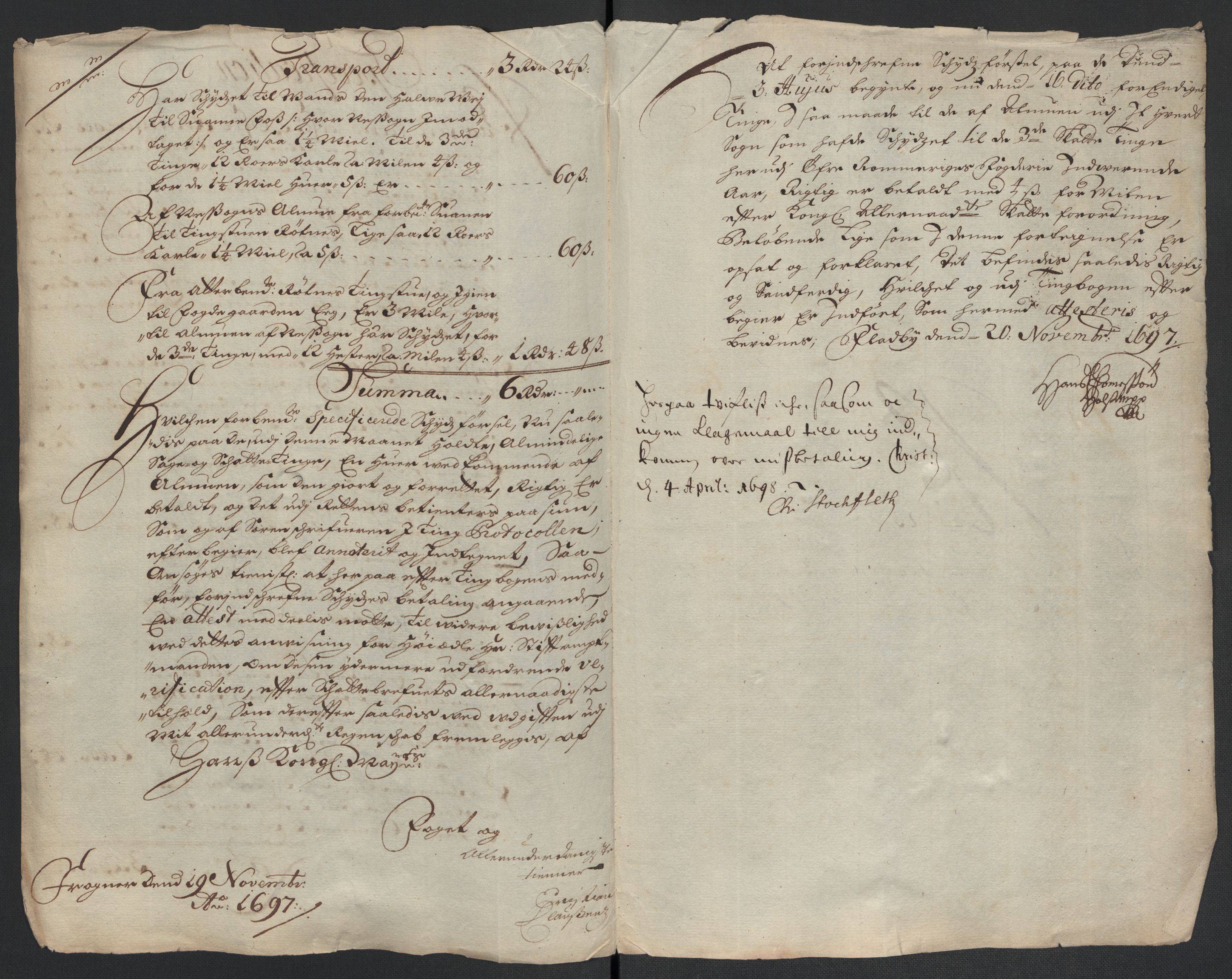 Rentekammeret inntil 1814, Reviderte regnskaper, Fogderegnskap, RA/EA-4092/R12/L0709: Fogderegnskap Øvre Romerike, 1697, s. 349