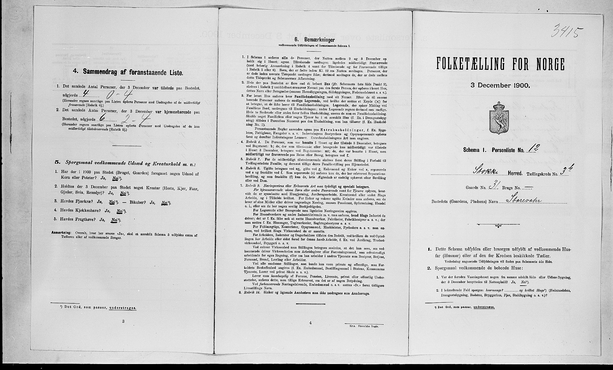 RA, Folketelling 1900 for 0720 Stokke herred, 1900, s. 703