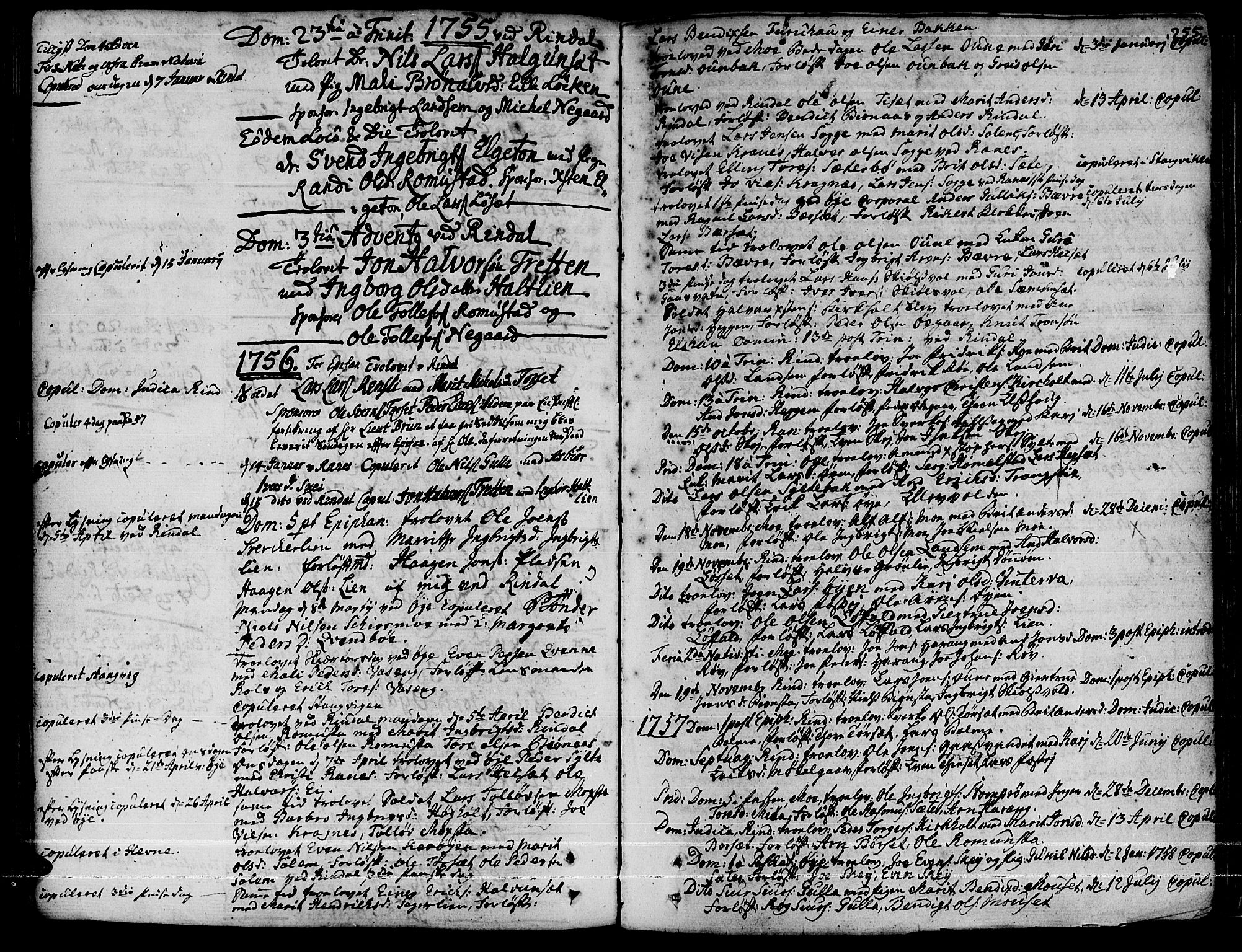 Ministerialprotokoller, klokkerbøker og fødselsregistre - Møre og Romsdal, AV/SAT-A-1454/595/L1039: Ministerialbok nr. 595A01, 1750-1796, s. 255
