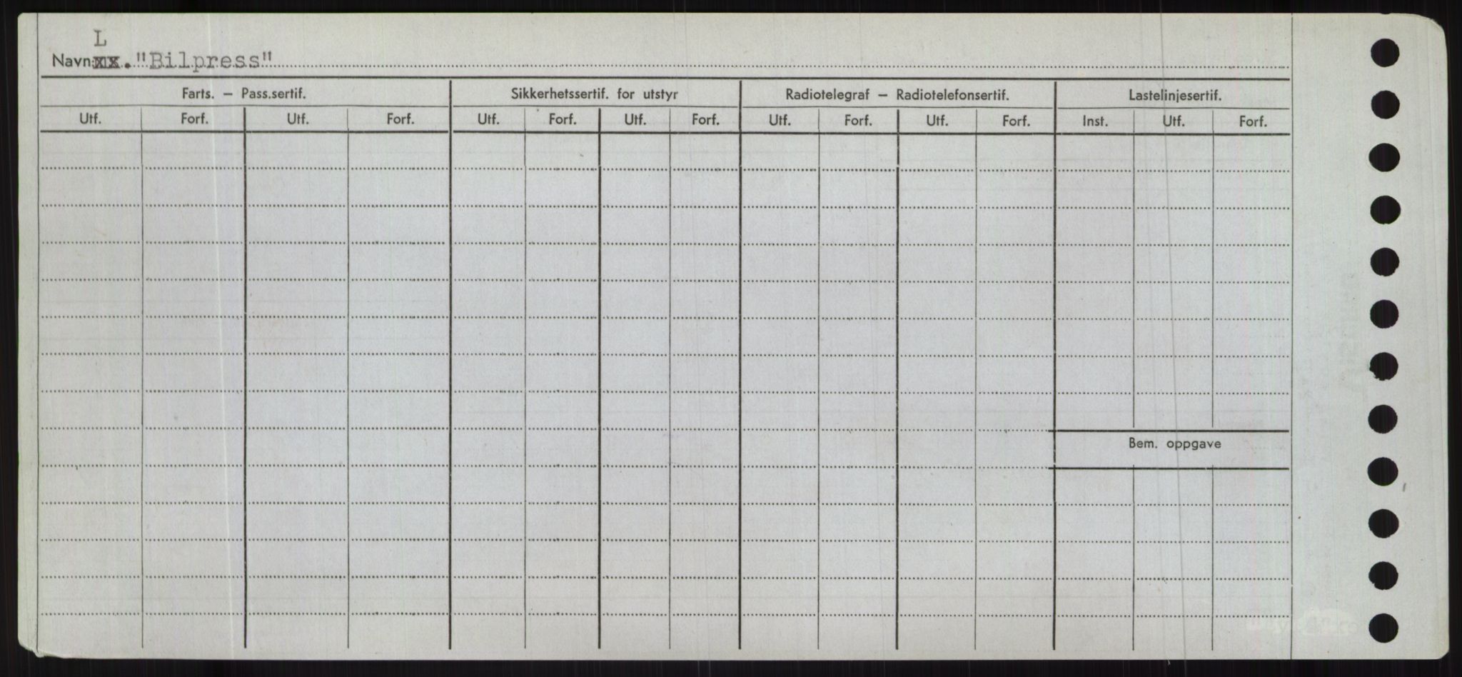 Sjøfartsdirektoratet med forløpere, Skipsmålingen, RA/S-1627/H/Hc/L0001: Lektere, A-Y, s. 54