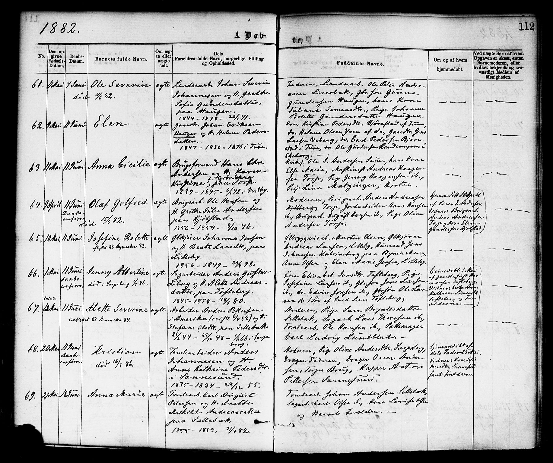 Borge prestekontor Kirkebøker, AV/SAO-A-10903/F/Fa/L0007: Ministerialbok nr. I 7, 1875-1886, s. 112