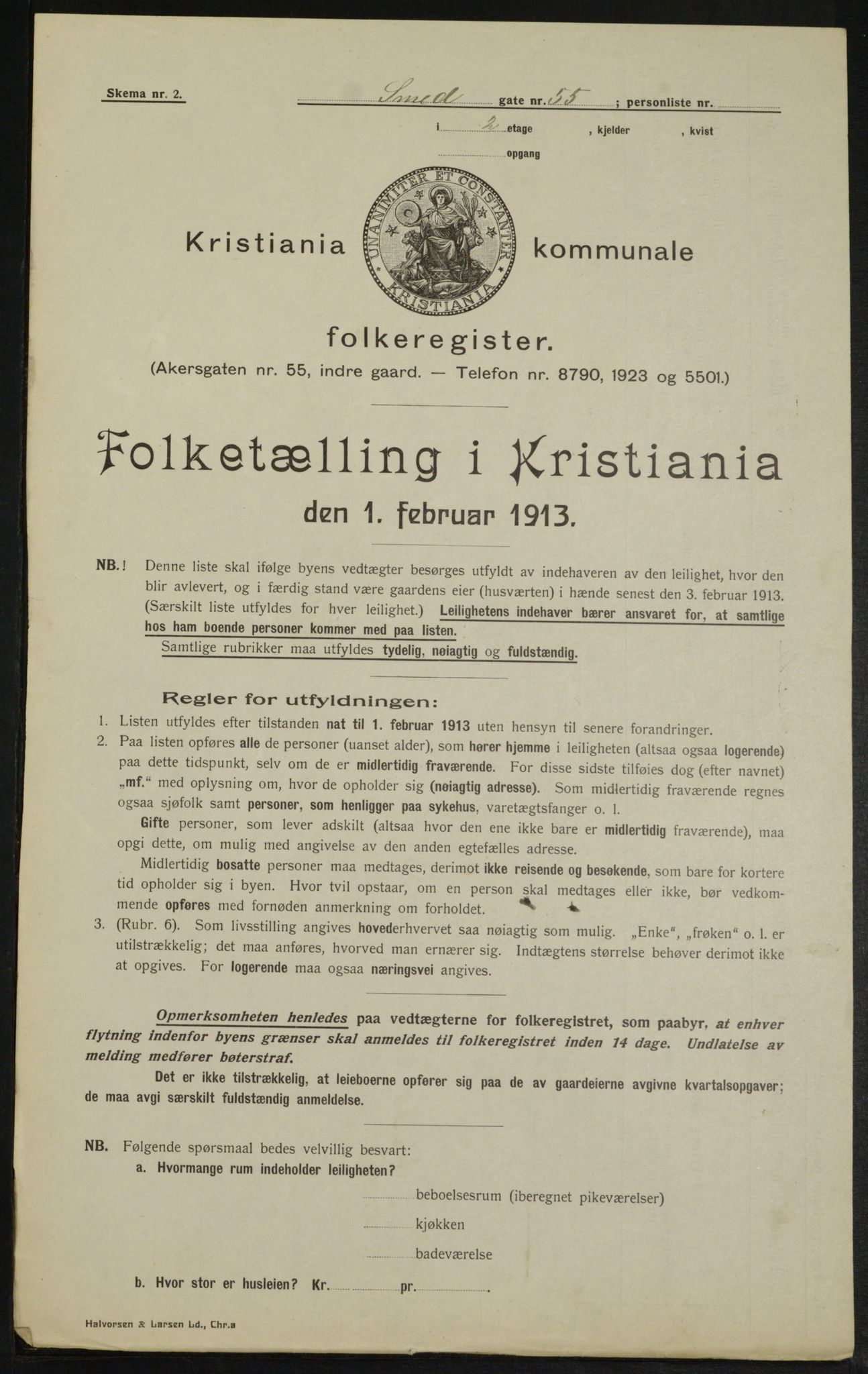 OBA, Kommunal folketelling 1.2.1913 for Kristiania, 1913, s. 97706