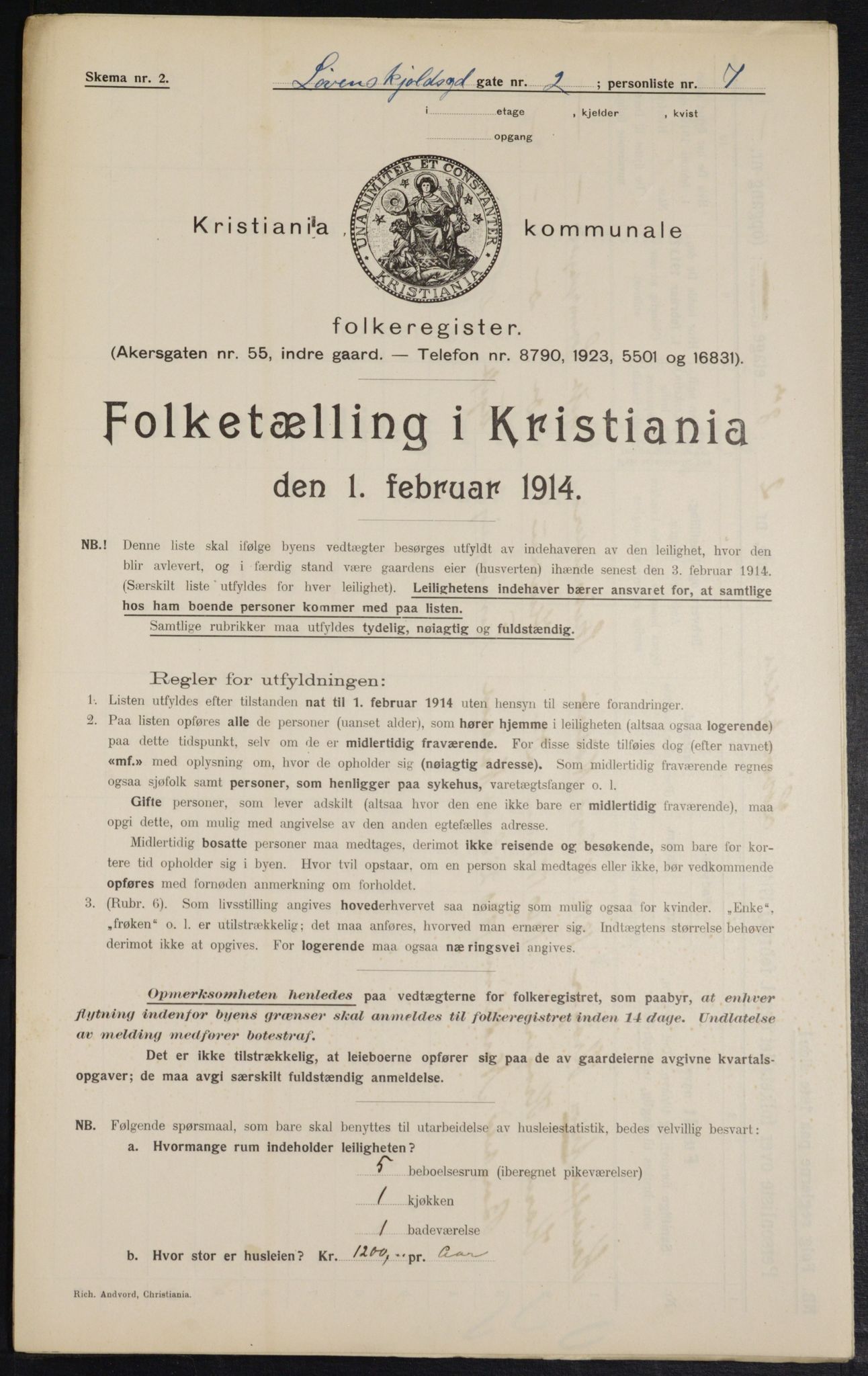 OBA, Kommunal folketelling 1.2.1914 for Kristiania, 1914, s. 58717