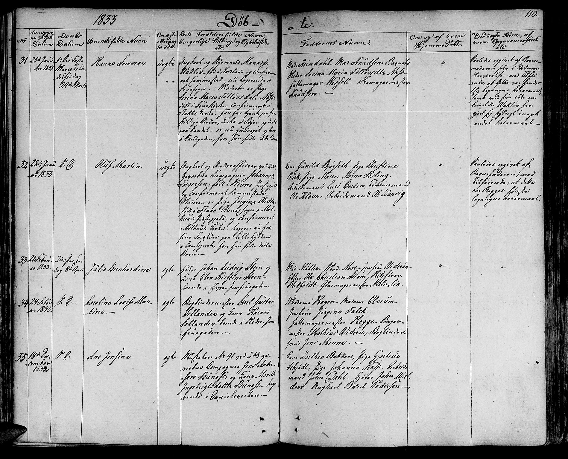 Ministerialprotokoller, klokkerbøker og fødselsregistre - Sør-Trøndelag, AV/SAT-A-1456/602/L0108: Ministerialbok nr. 602A06, 1821-1839, s. 110