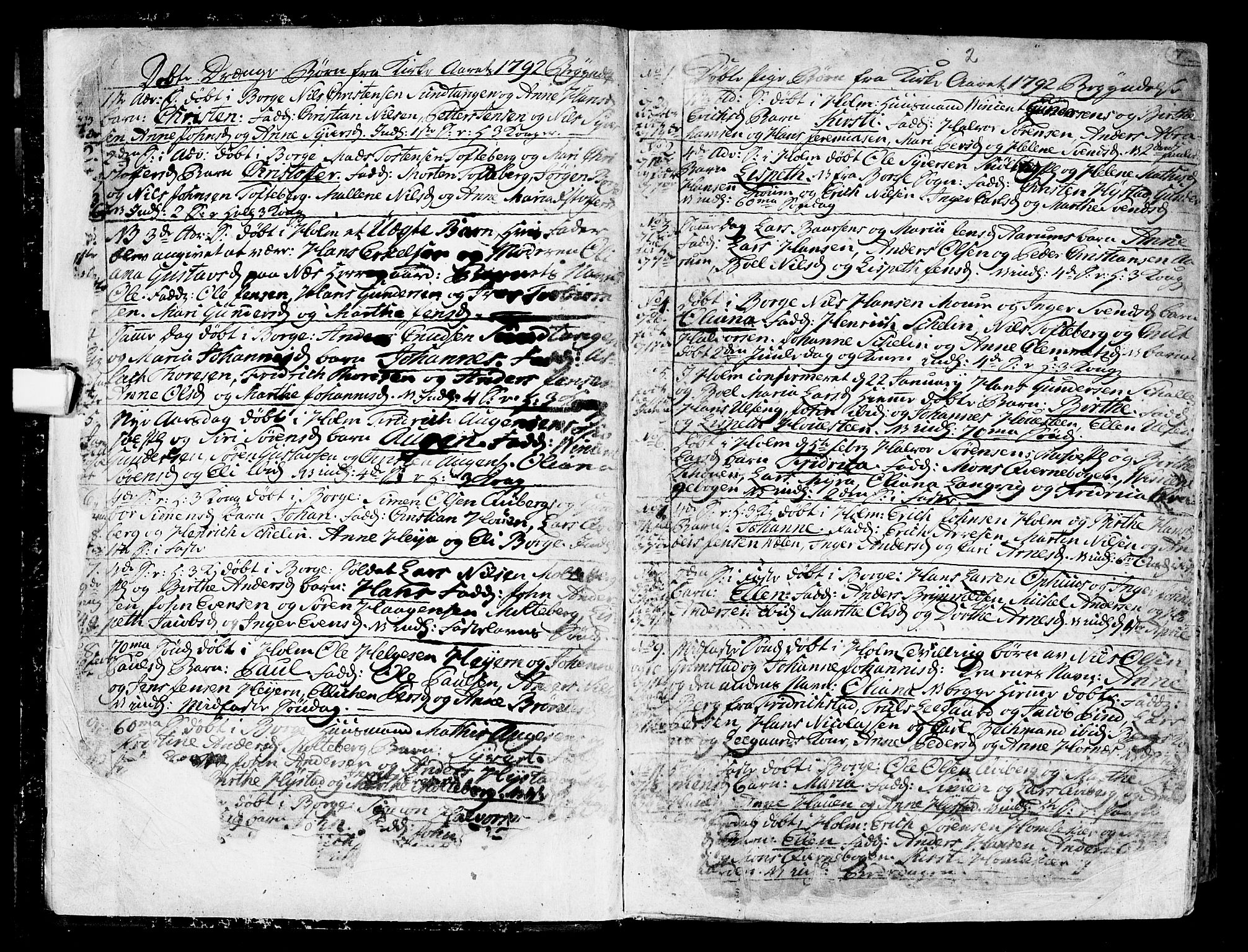 Borge prestekontor Kirkebøker, SAO/A-10903/F/Fa/L0002: Ministerialbok nr. I 2, 1791-1817, s. 4