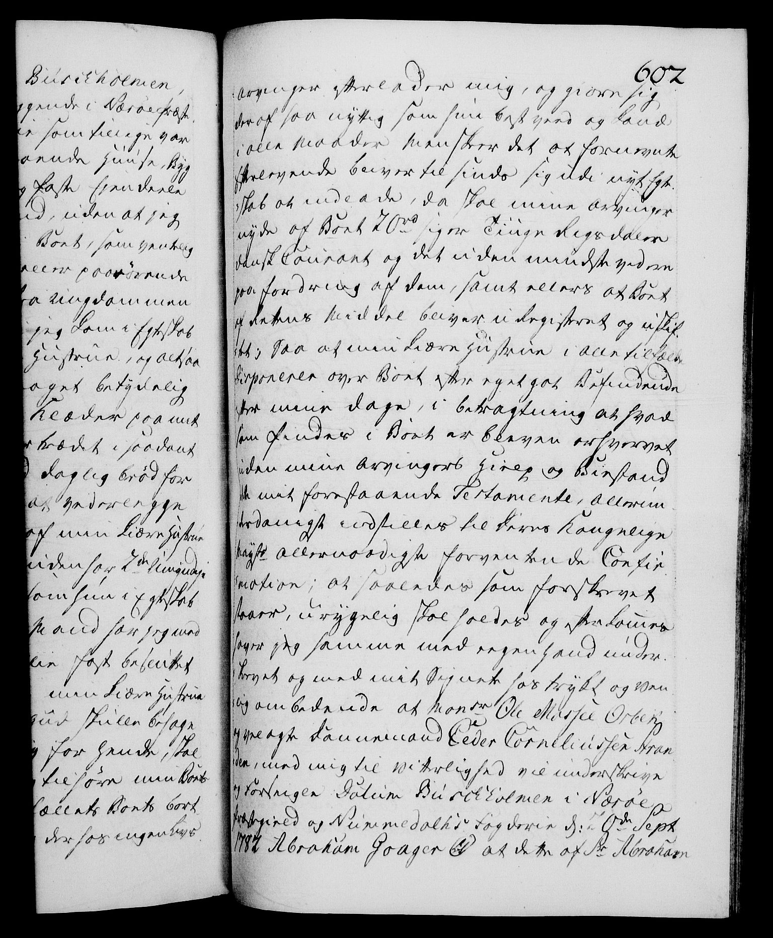 Danske Kanselli 1572-1799, AV/RA-EA-3023/F/Fc/Fca/Fcaa/L0049: Norske registre, 1782-1783, s. 602a