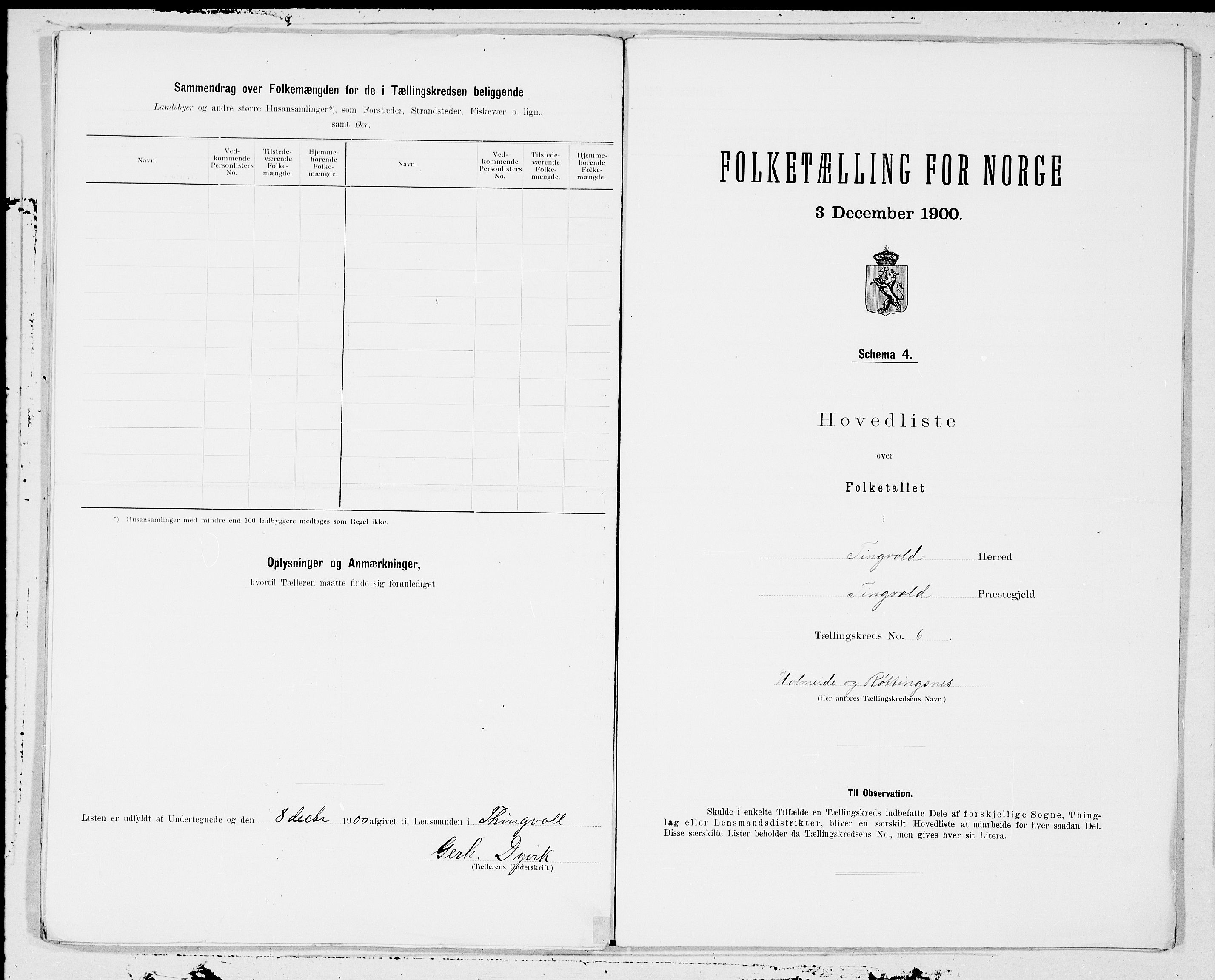 SAT, Folketelling 1900 for 1560 Tingvoll herred, 1900, s. 12